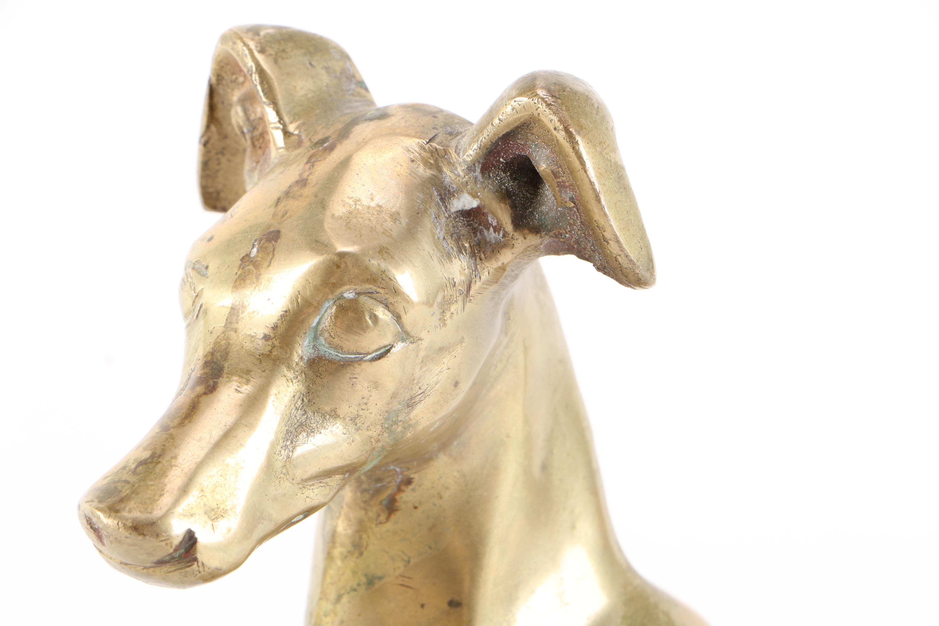 Brass Greyhound Figurine