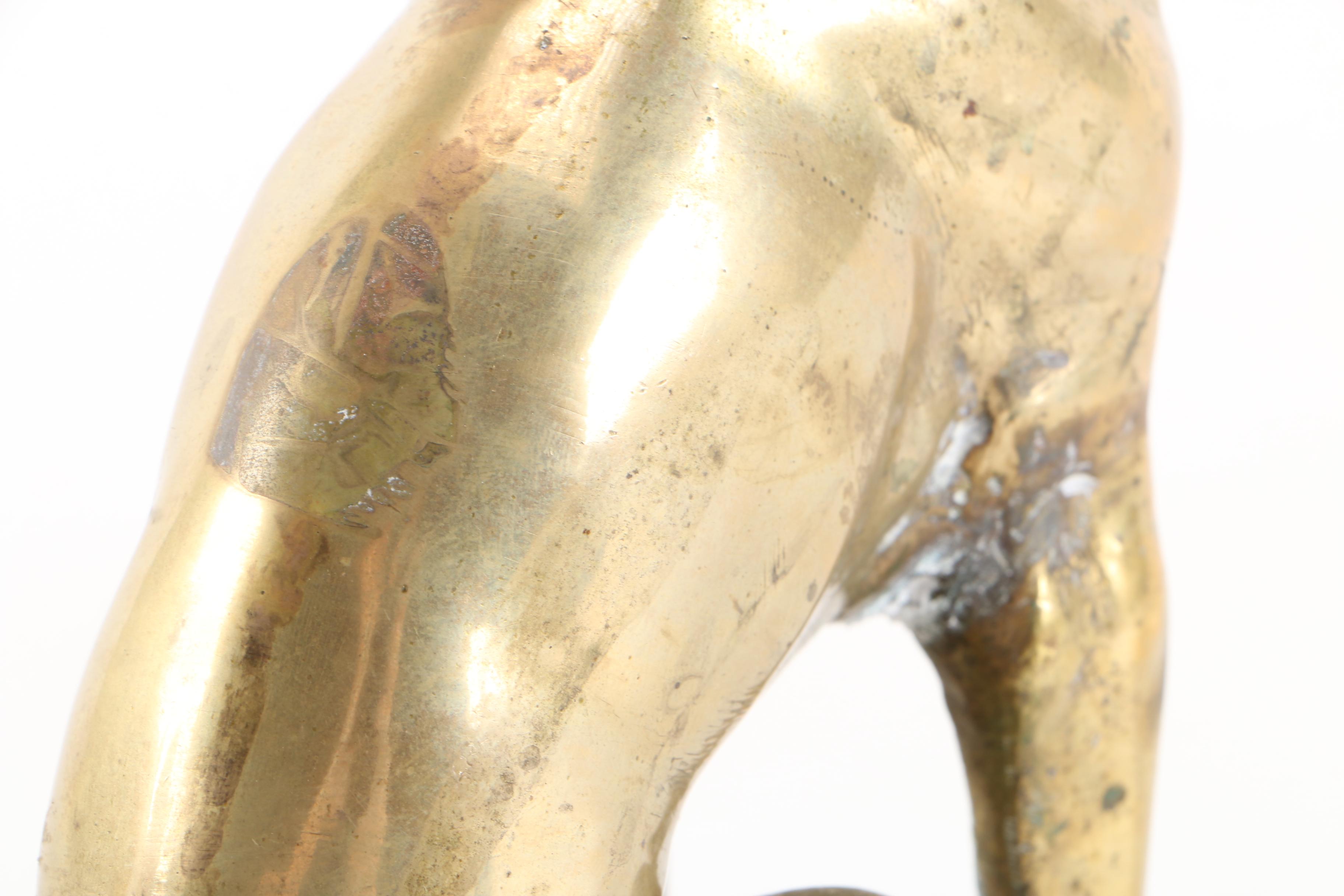 Brass Greyhound Figurine