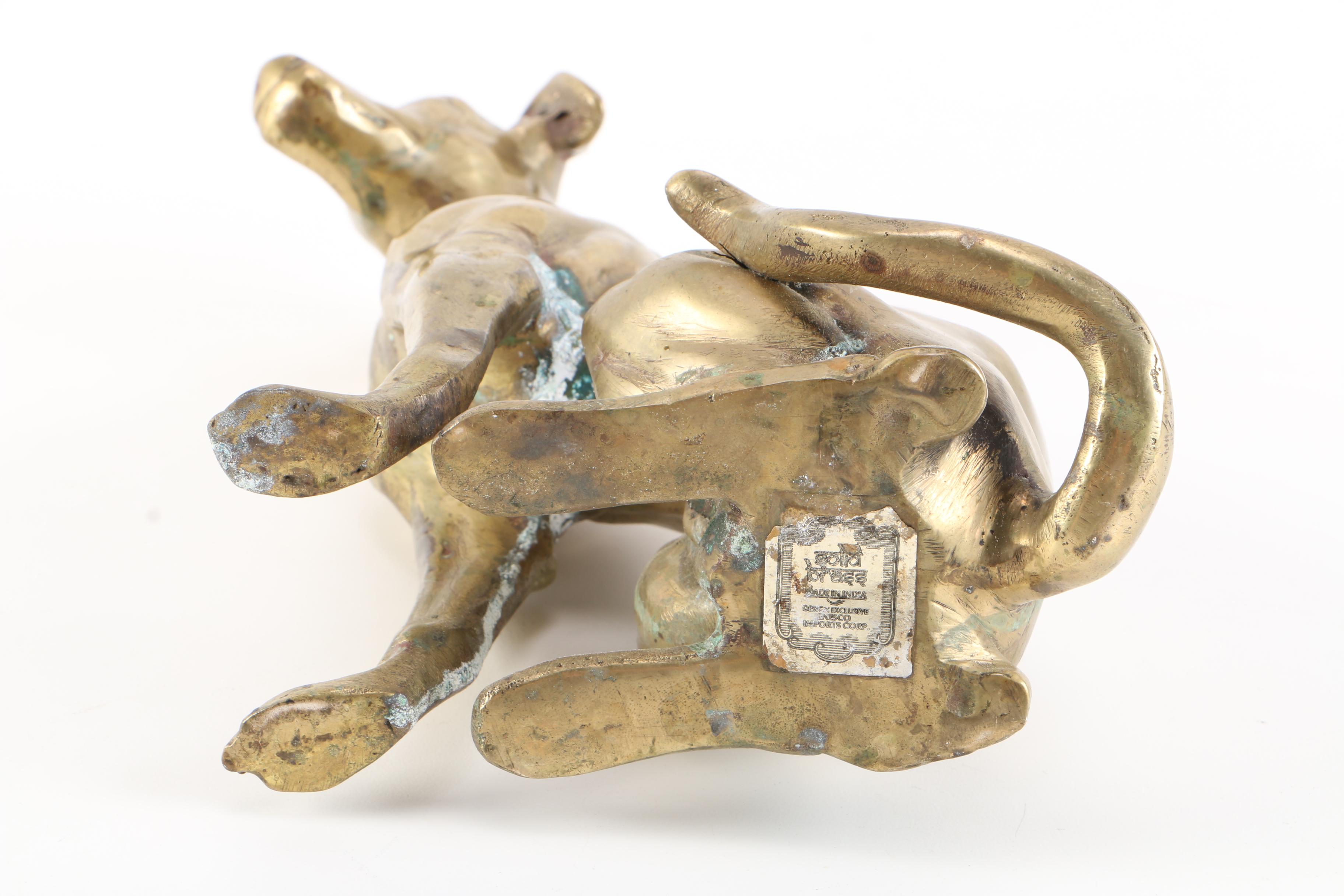 Brass Greyhound Figurine
