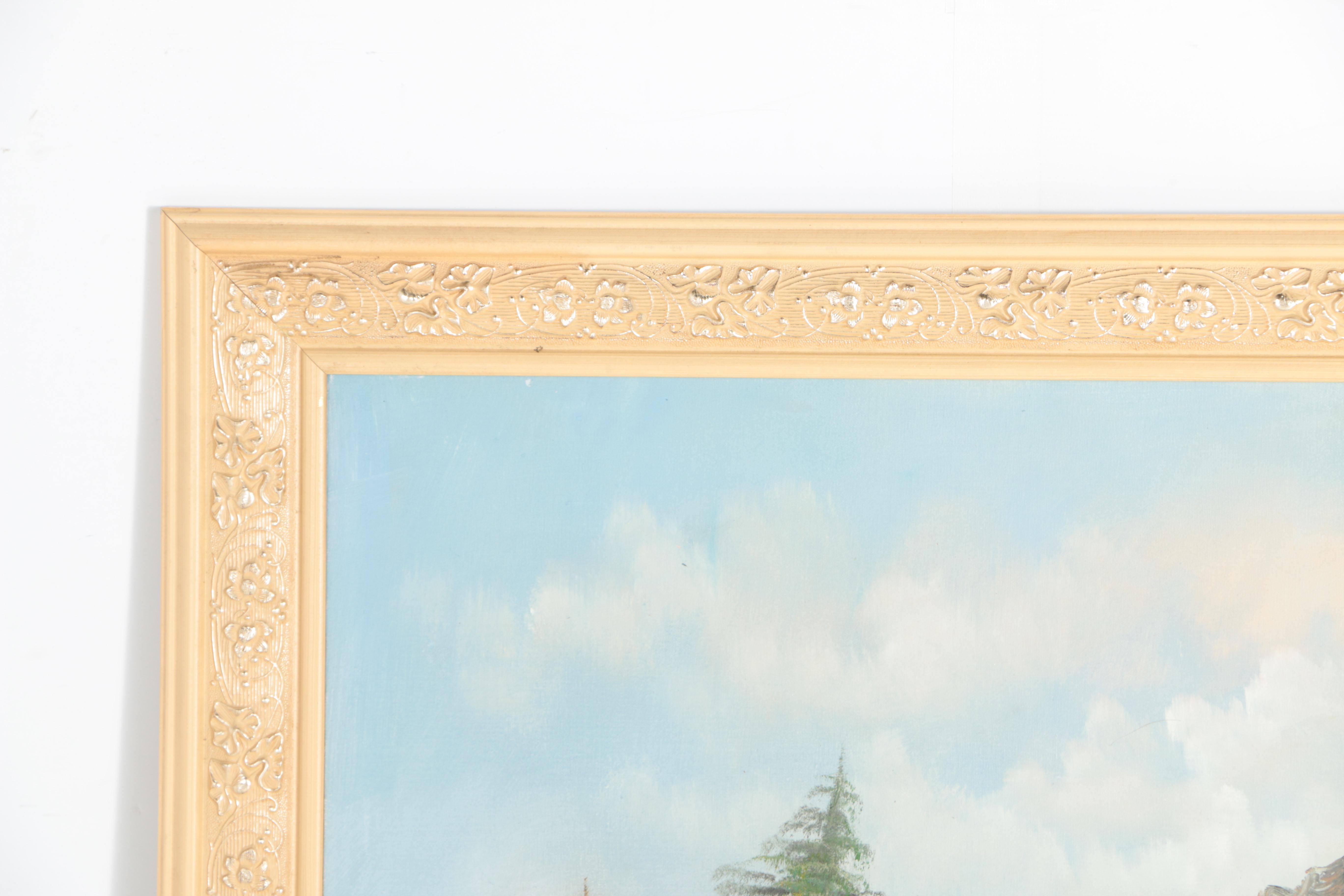 Richard Boren Oil Painting on Canvas of Mountainous Landscape