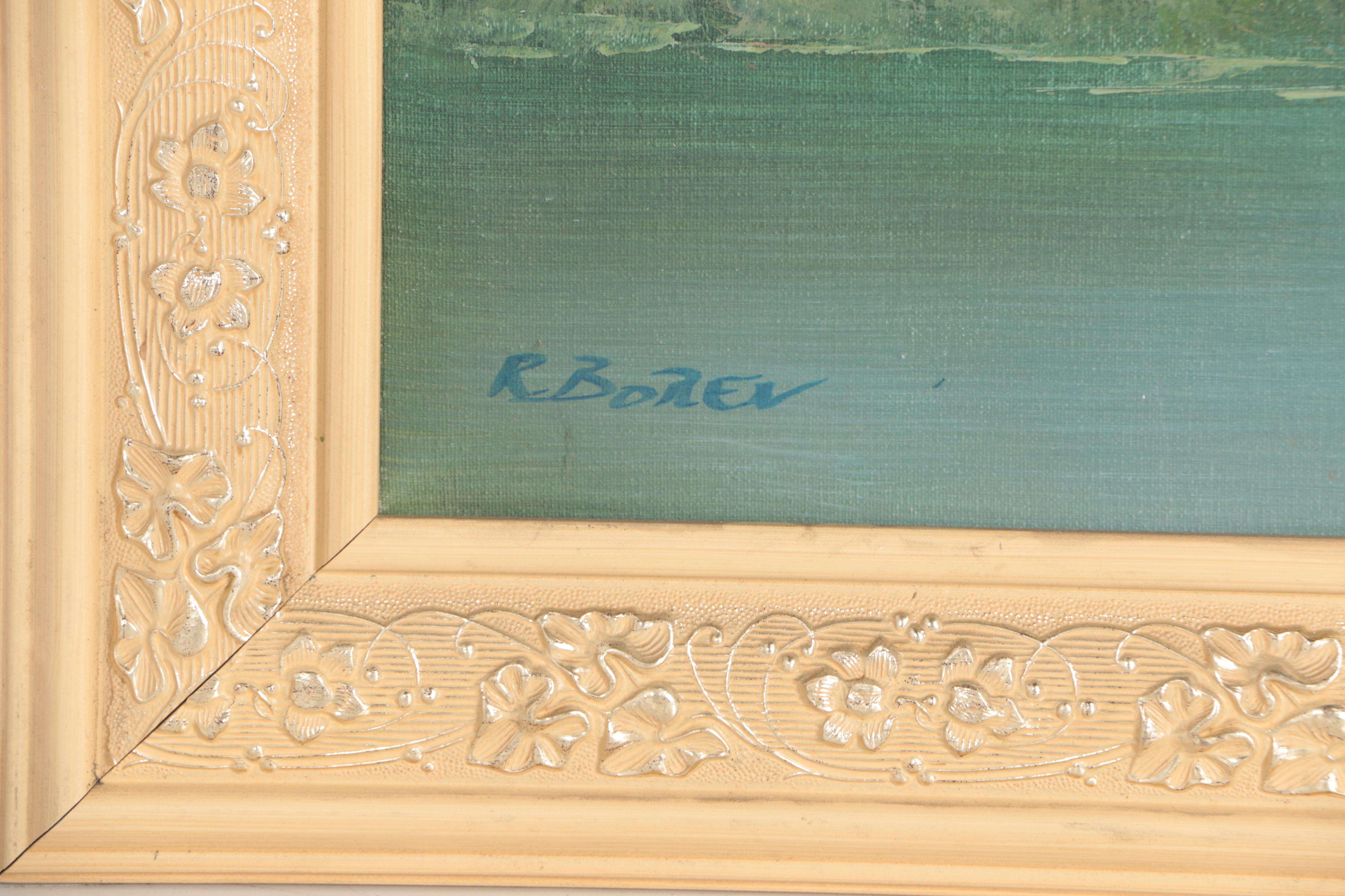 Richard Boren Oil Painting on Canvas of Mountainous Landscape