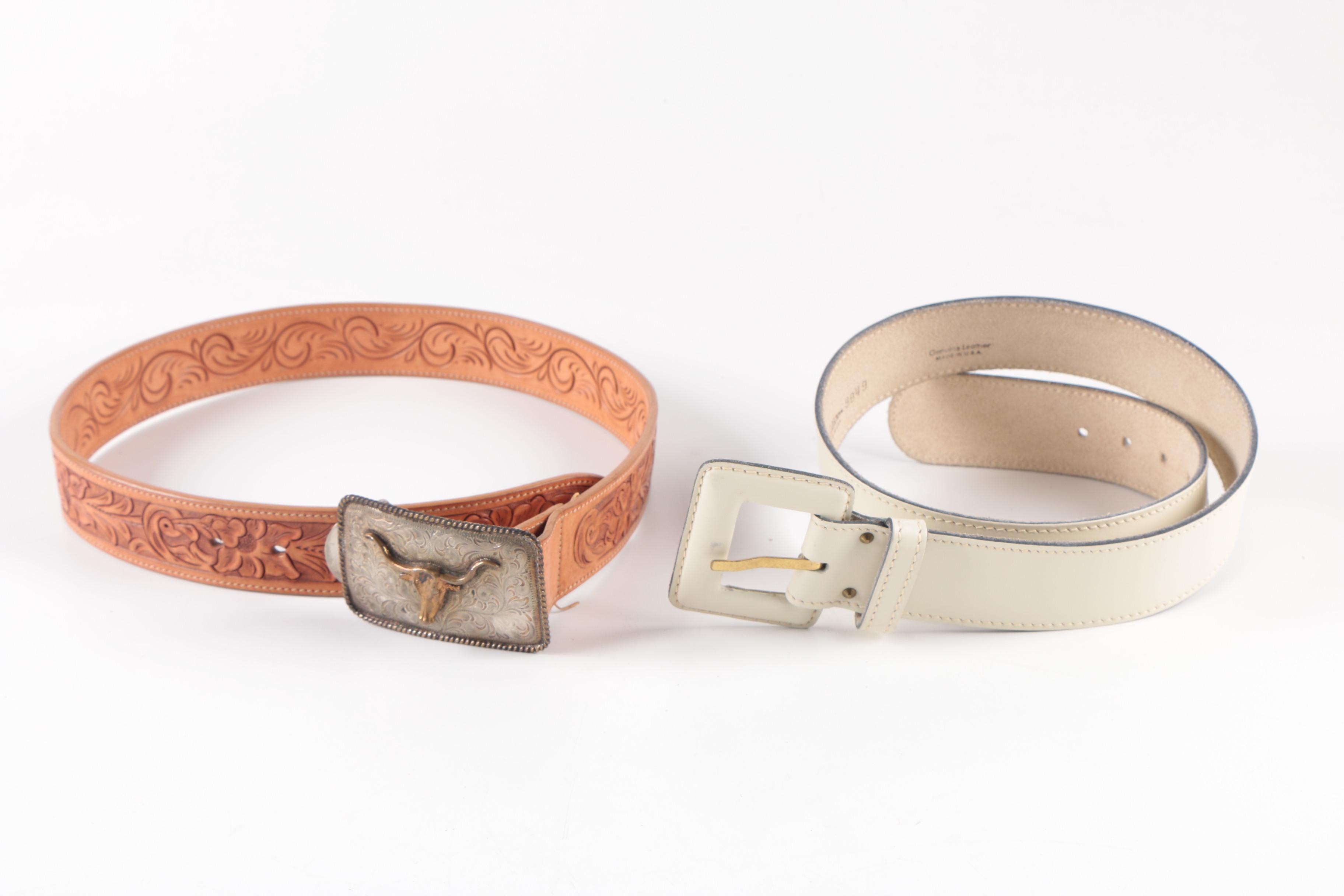 Leather Belts including Polo by Ralph Lauren, Carlisle and Ghurka