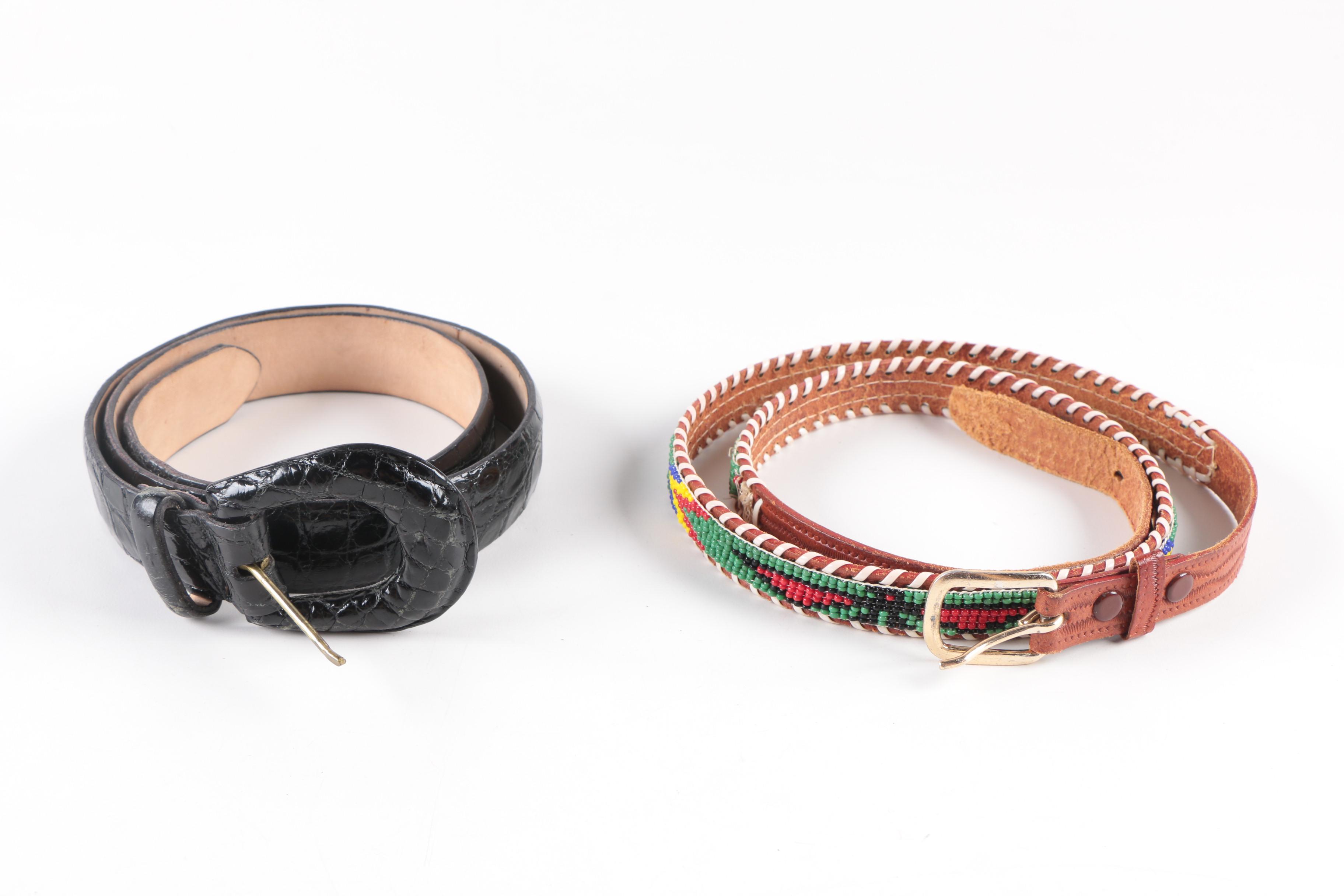 Leather Belts including Polo by Ralph Lauren, Carlisle and Ghurka