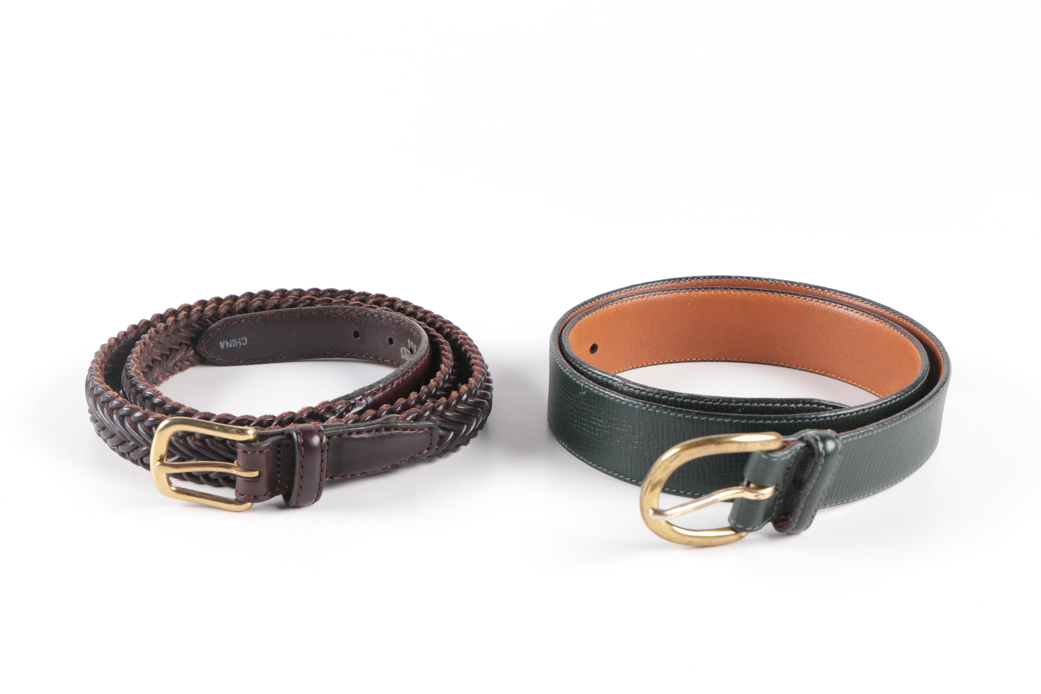 Leather Belts including Polo by Ralph Lauren, Carlisle and Ghurka