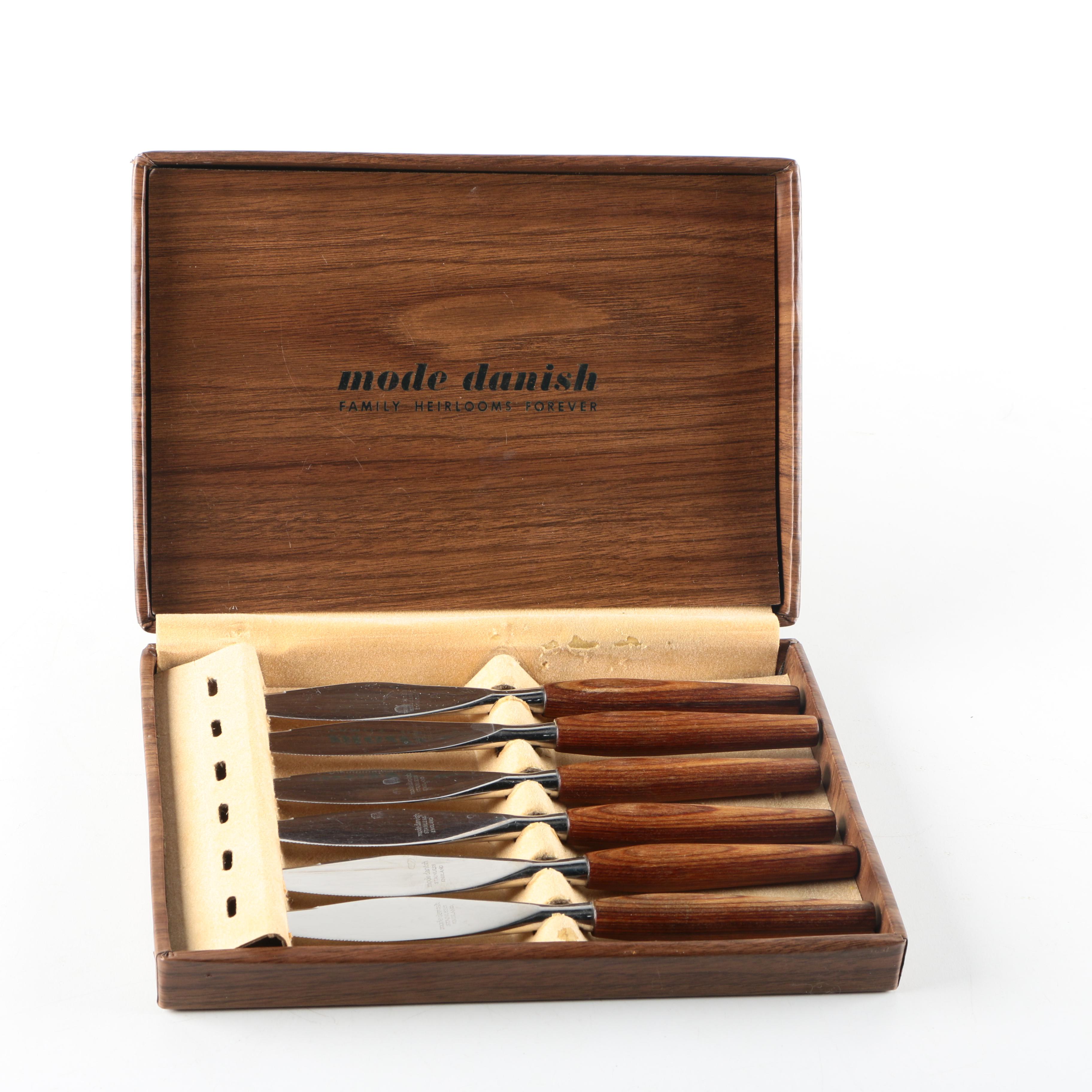 Vintage Set of Mode Danish Steak Knives
