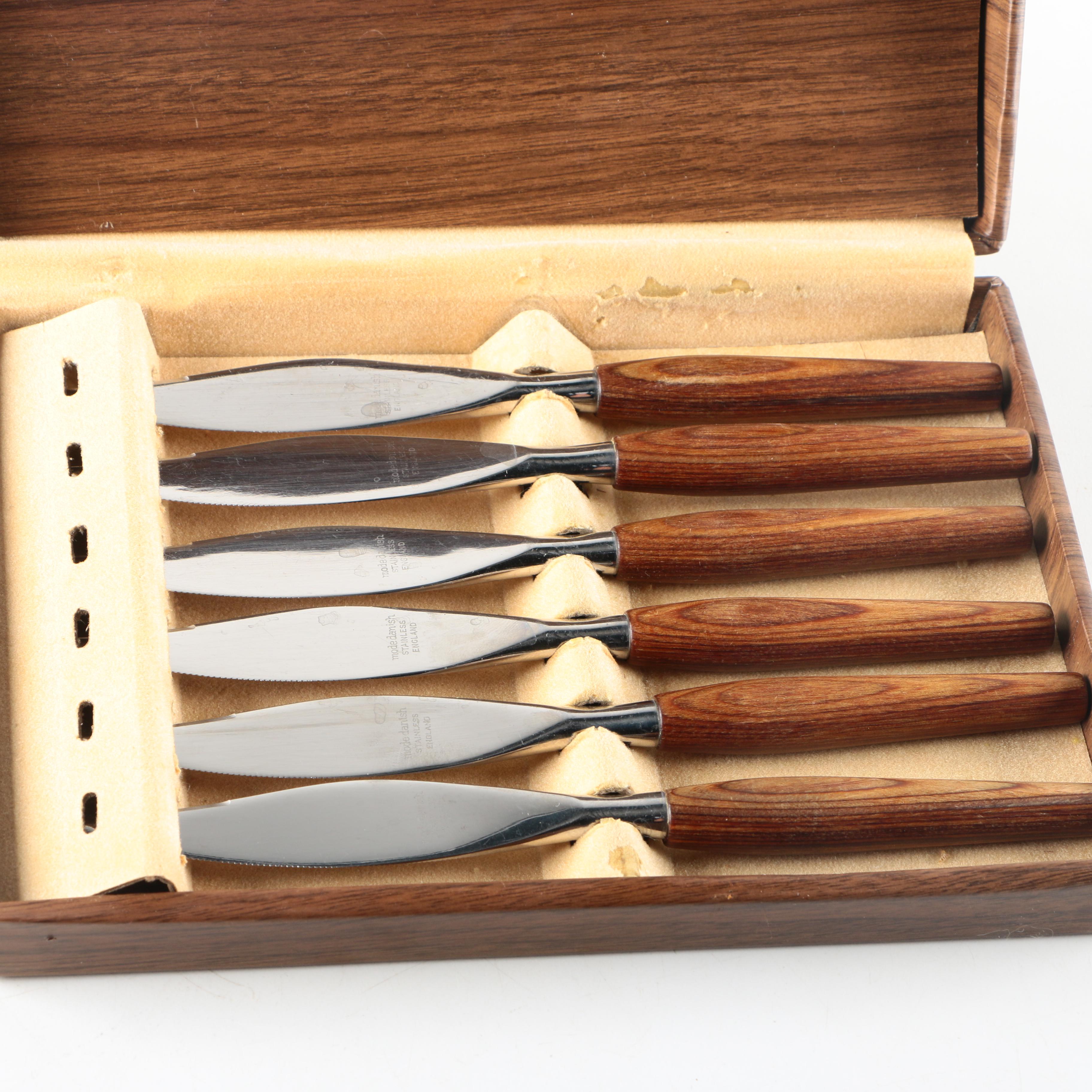 Vintage Set of Mode Danish Steak Knives