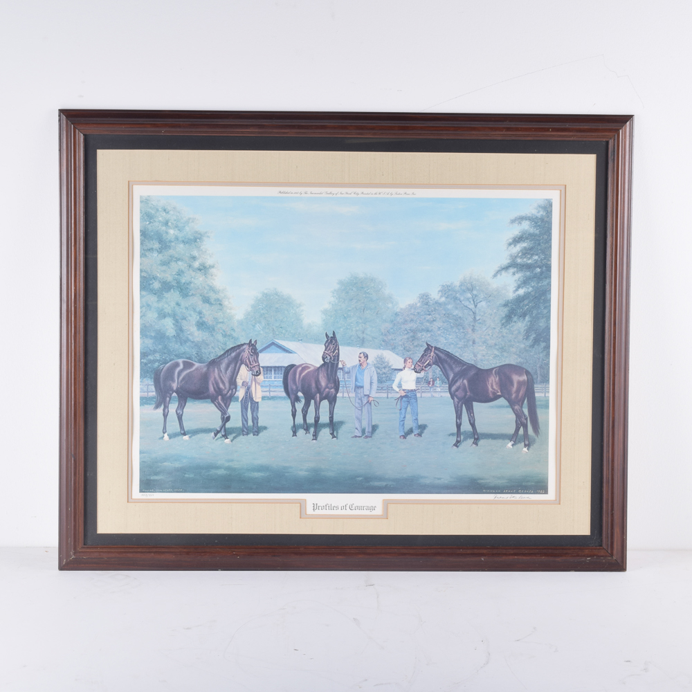 Framed Richard Stong Reeves Horse Offset Lithograph