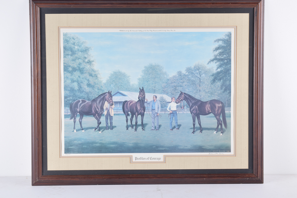 Framed Richard Stong Reeves Horse Offset Lithograph