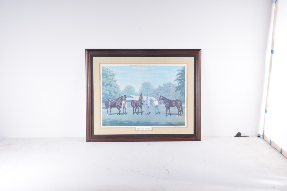Framed Richard Stong Reeves Horse Offset Lithograph