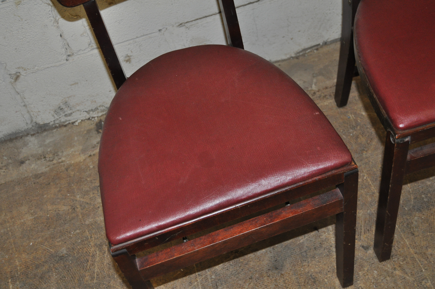 Pair Stakmore Vintage Wooden Folding Chairs