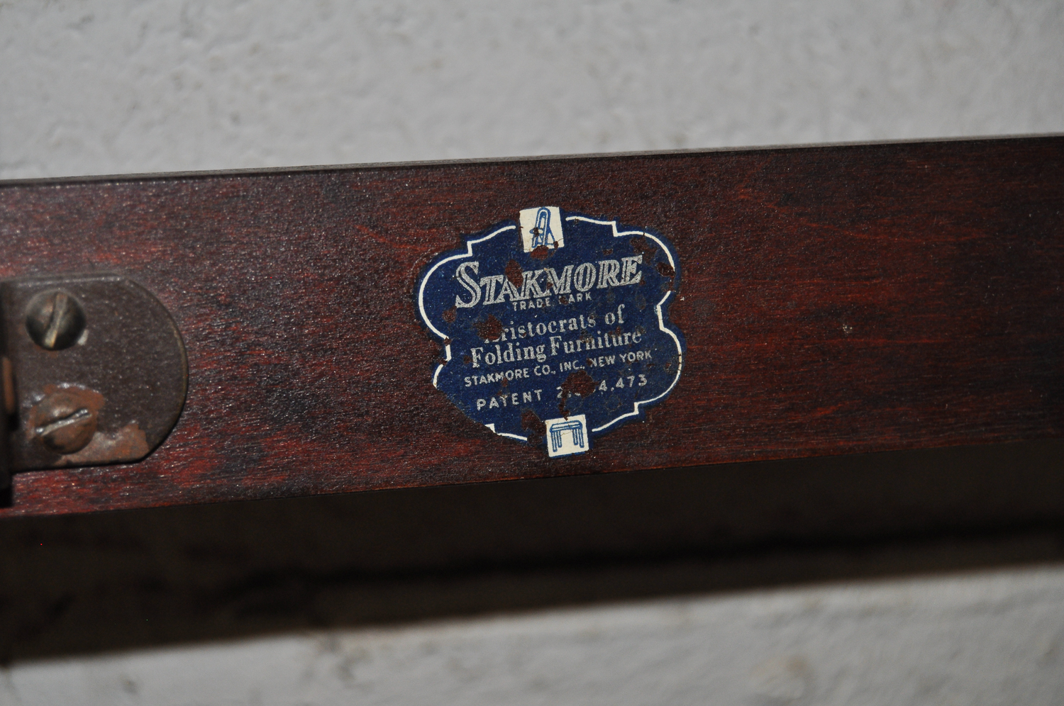 Pair Stakmore Vintage Wooden Folding Chairs