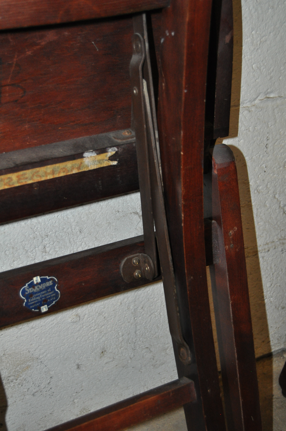 Pair Stakmore Vintage Wooden Folding Chairs
