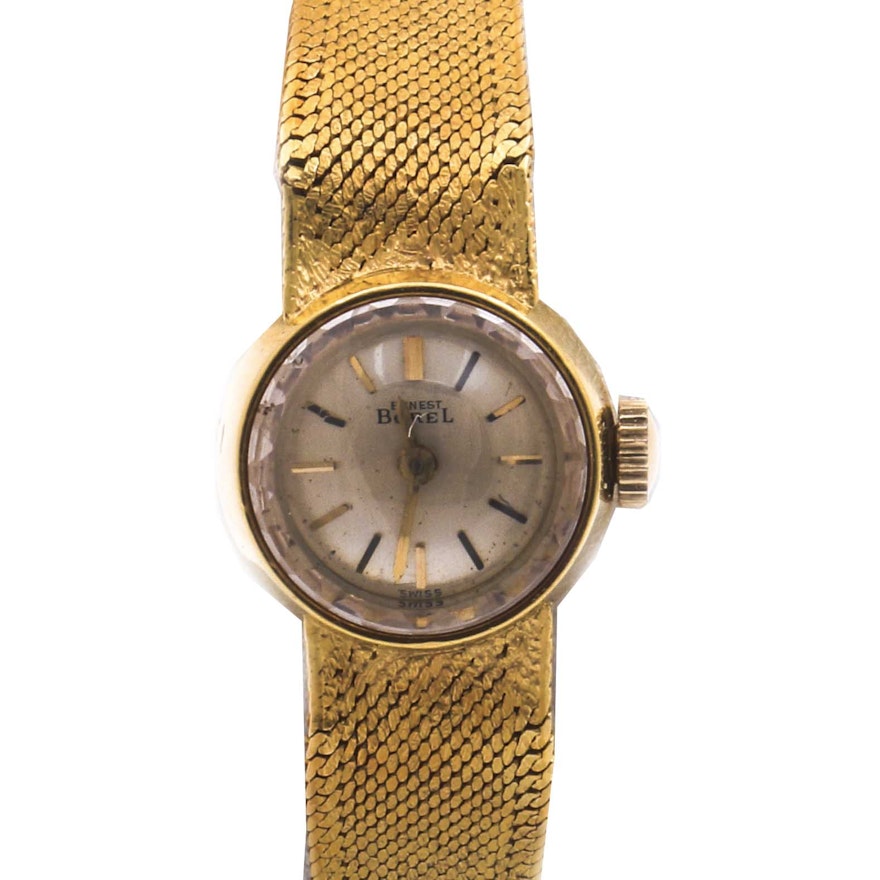 Ernest Borel 18K Yellow Gold Dress Wristwatch