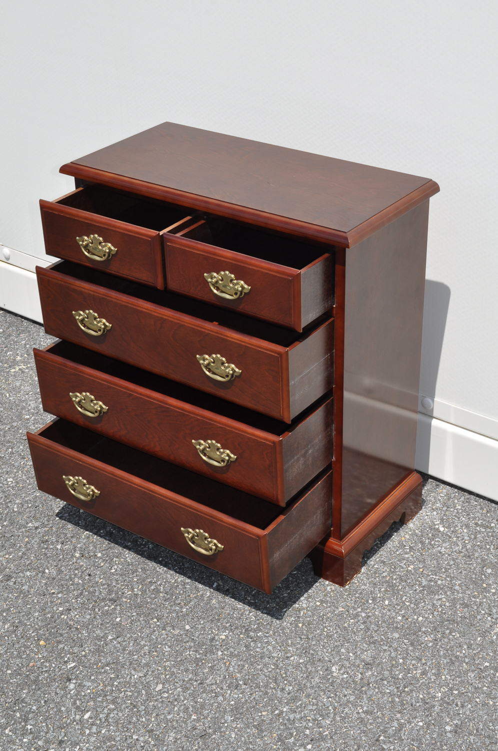 Child Size Cherry Wood Vertical Chest of Drawers