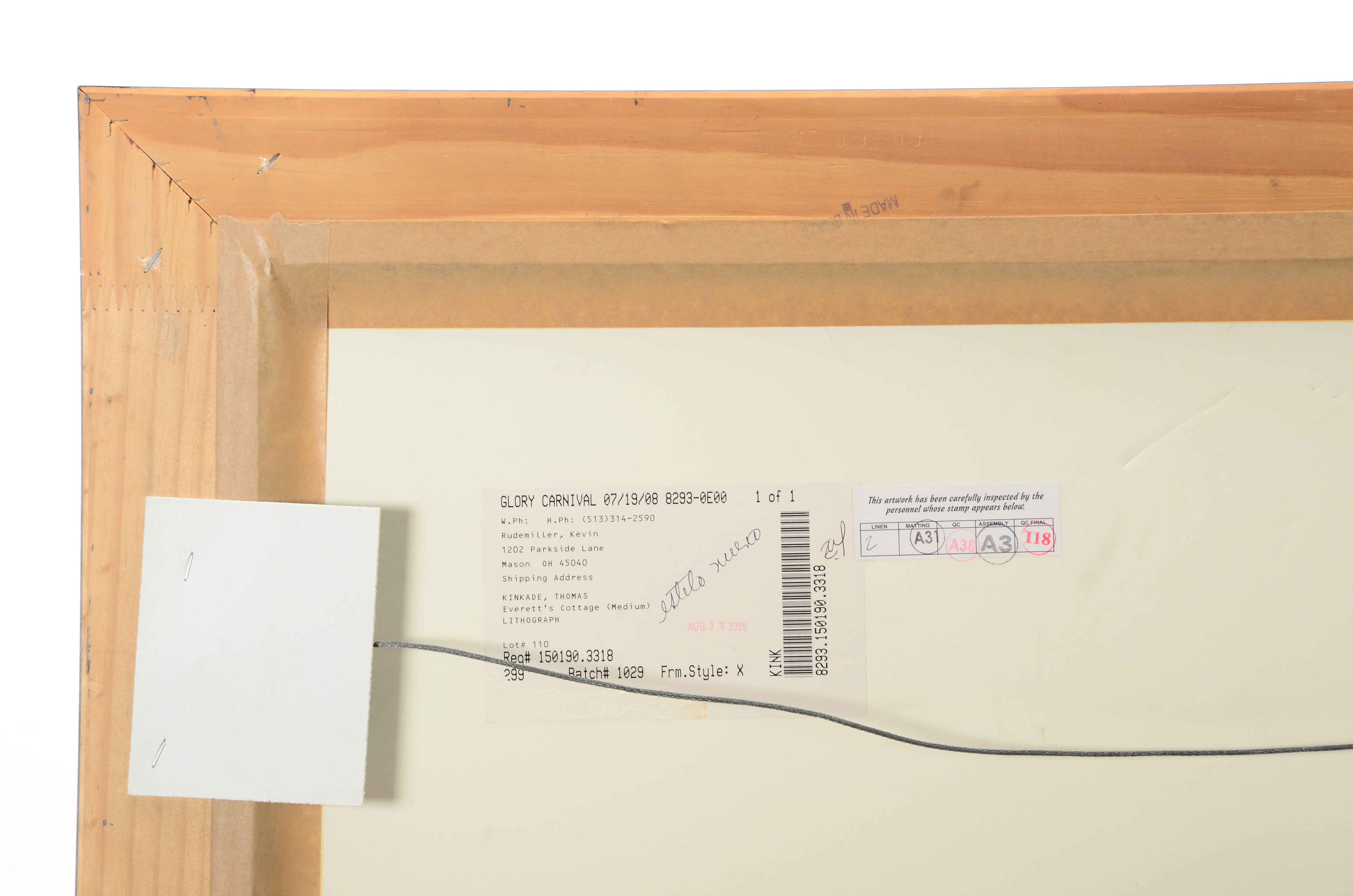 Thomas Kinkade Signed Limited Edition Offset Lithograph "Everett's Cottage"