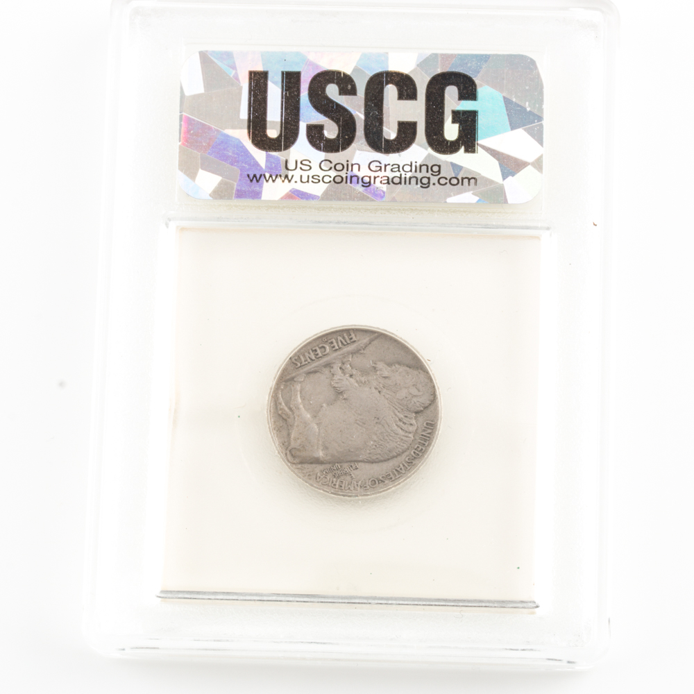 Encapsulated 1913 D Buffalo "Hobo" Nickel