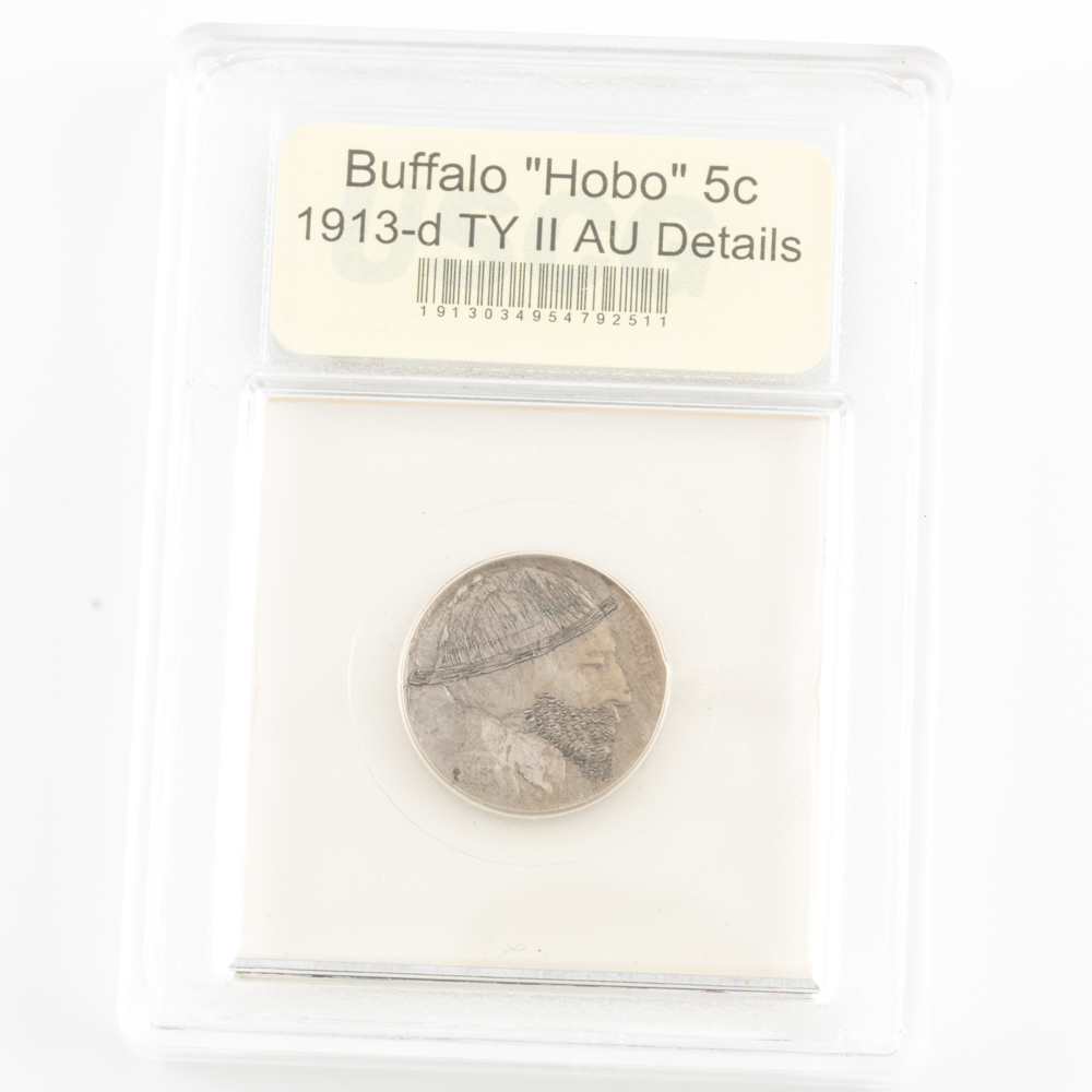 Encapsulated 1913 D Buffalo "Hobo" Nickel