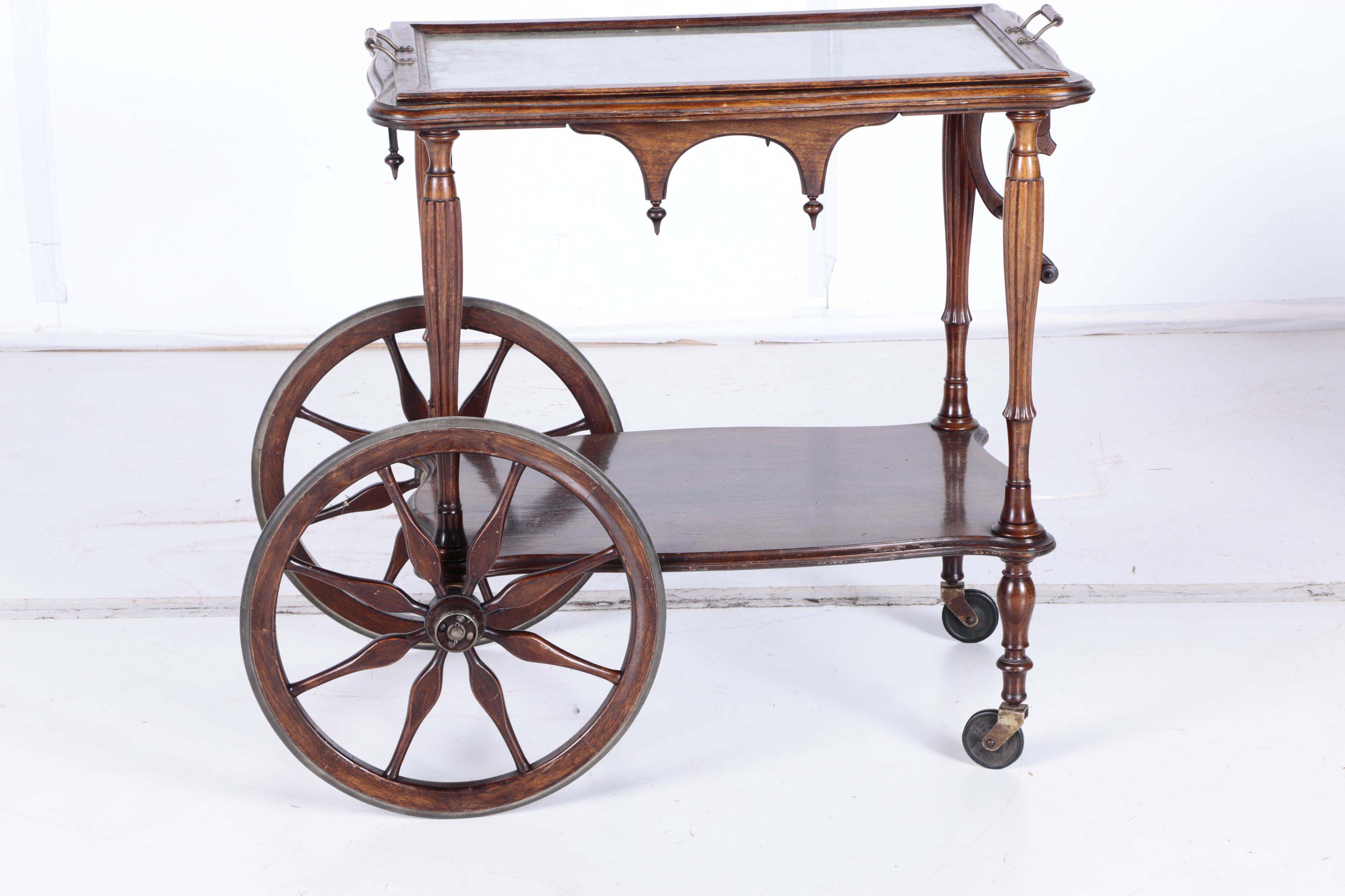 Vintage William and Mary Style Tea Cart