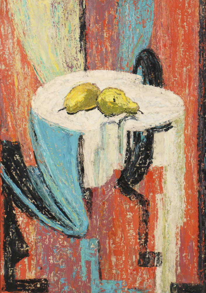 Arthur Helwig Oil Painting on Board Abstract Still Life