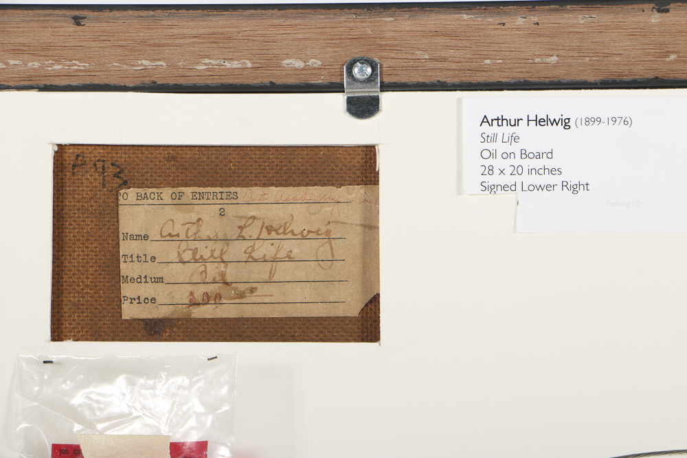 Arthur Helwig Oil Painting on Board Abstract Still Life