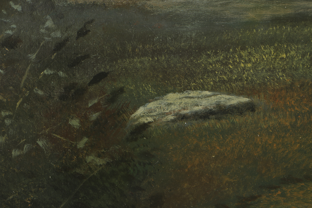 Scott Duncan Oil Painting on Canvas Landscape with English Setter