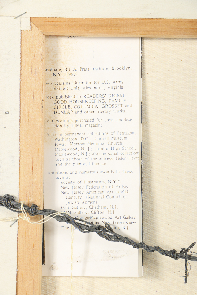 Scott Duncan Oil Painting on Canvas Landscape with English Setter