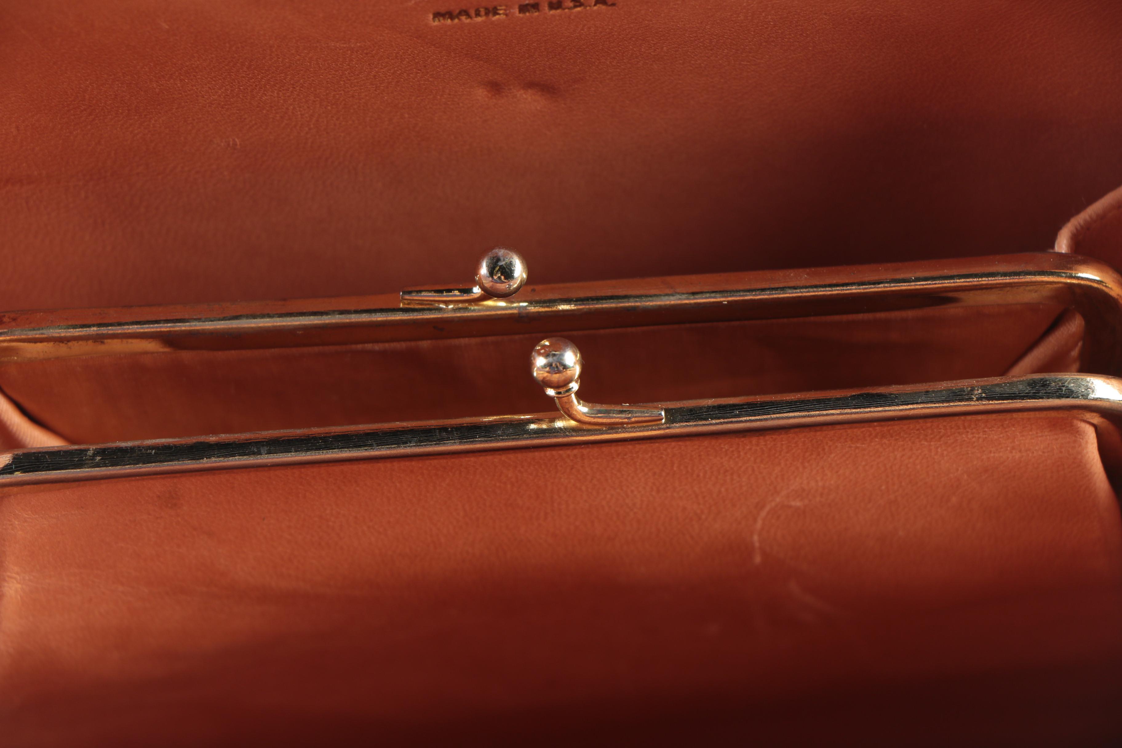 Dark Red Crocodile Skin Lucille de Paris Handbag