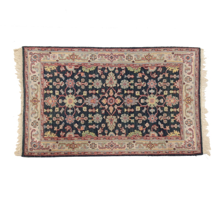 Indo-Persian Hand Woven Wool Accent Rug