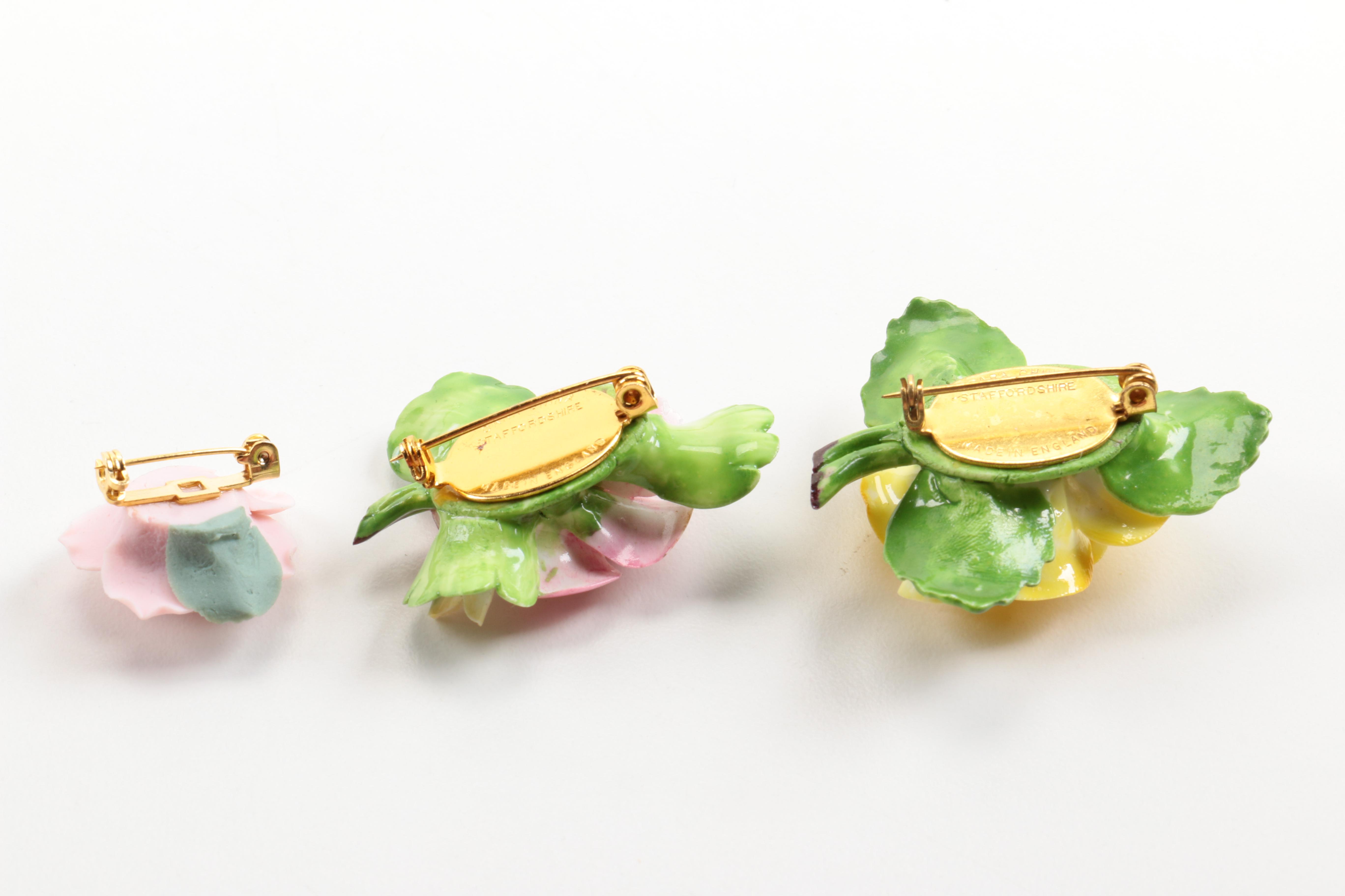 Assortment of Costume Jewelry Including Bogoff and Staffordshire