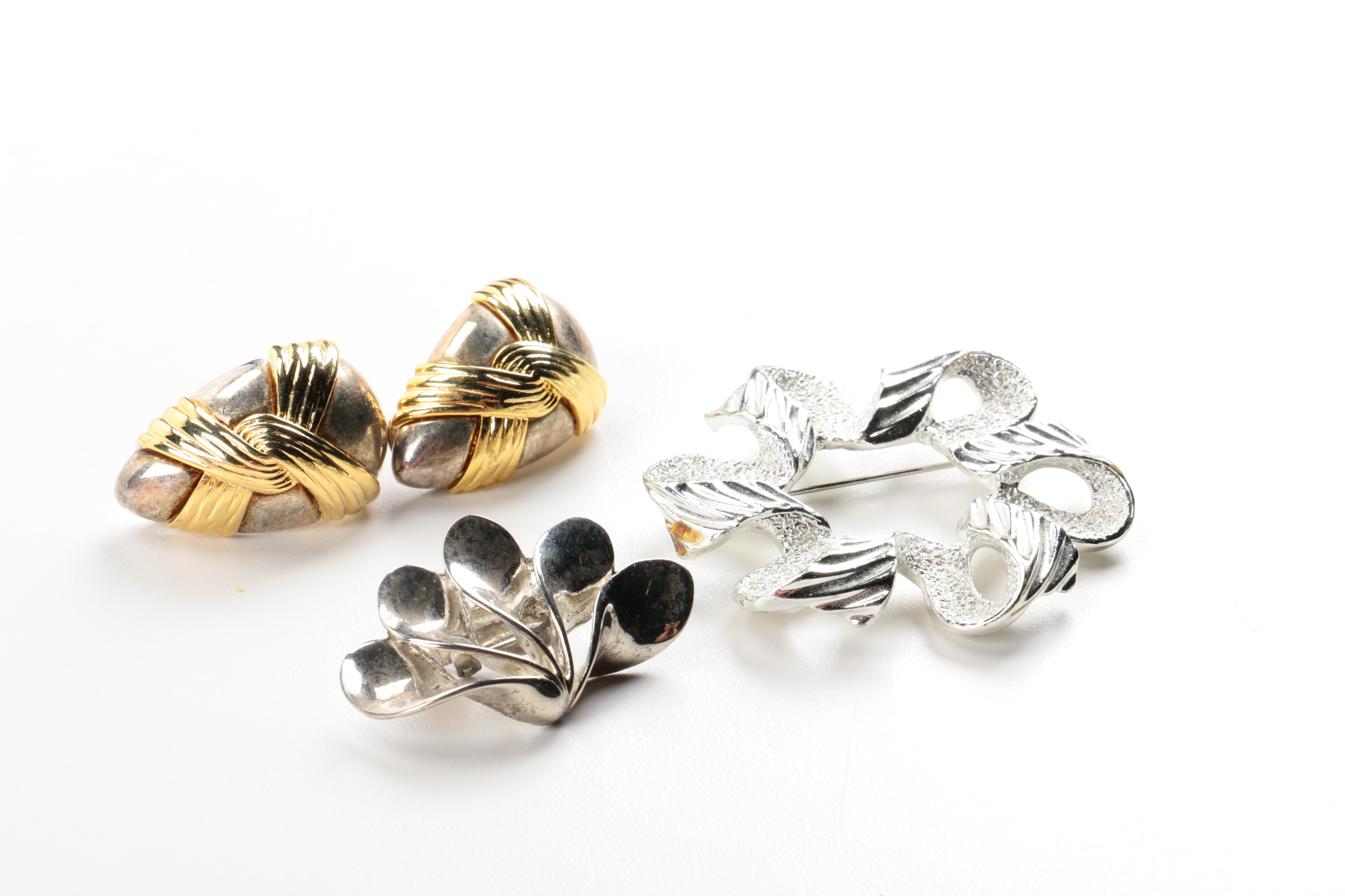 Assortment of Costume Jewelry Including Bogoff and Staffordshire