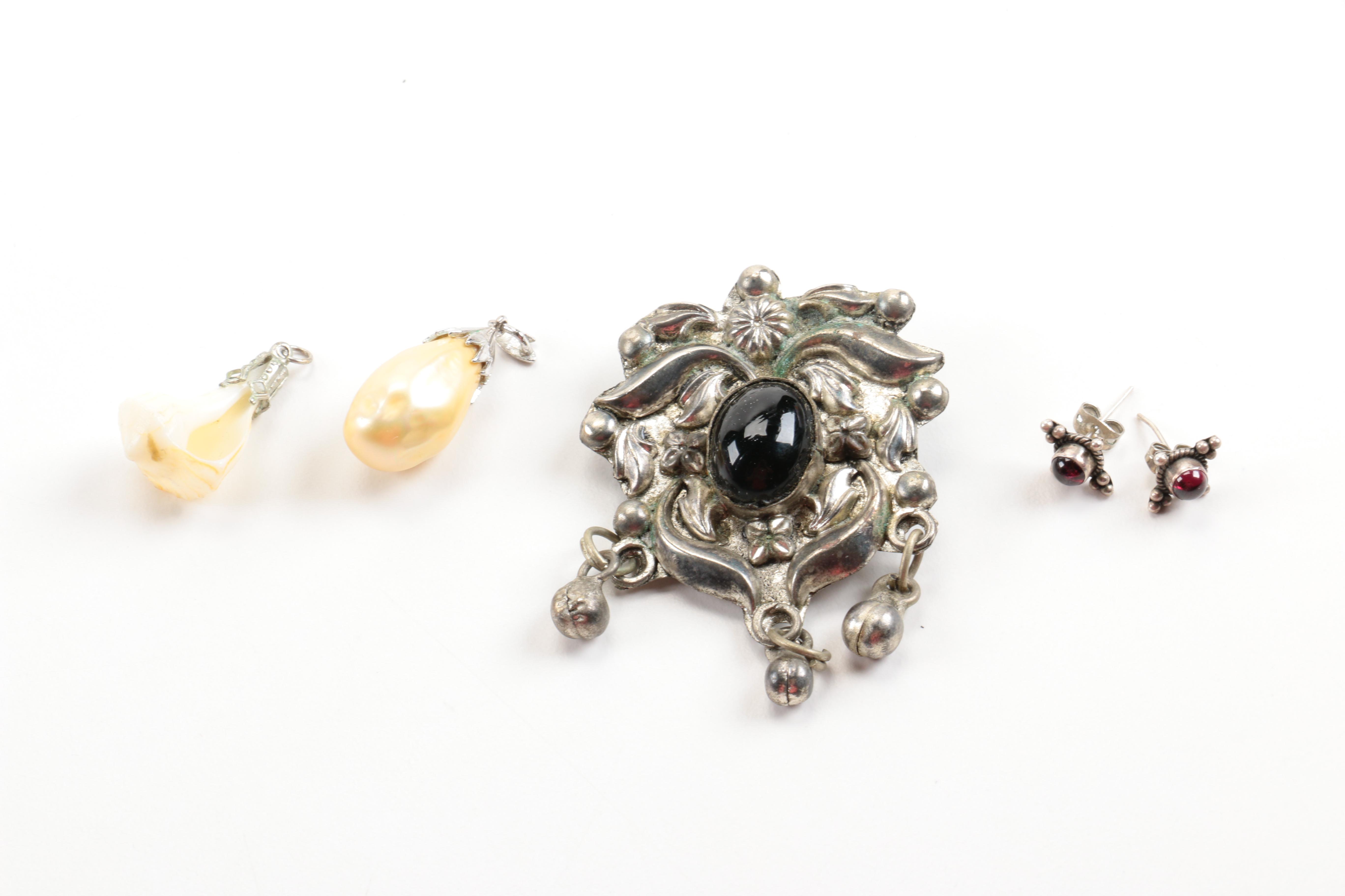 Assortment of Costume Jewelry Including Bogoff and Staffordshire