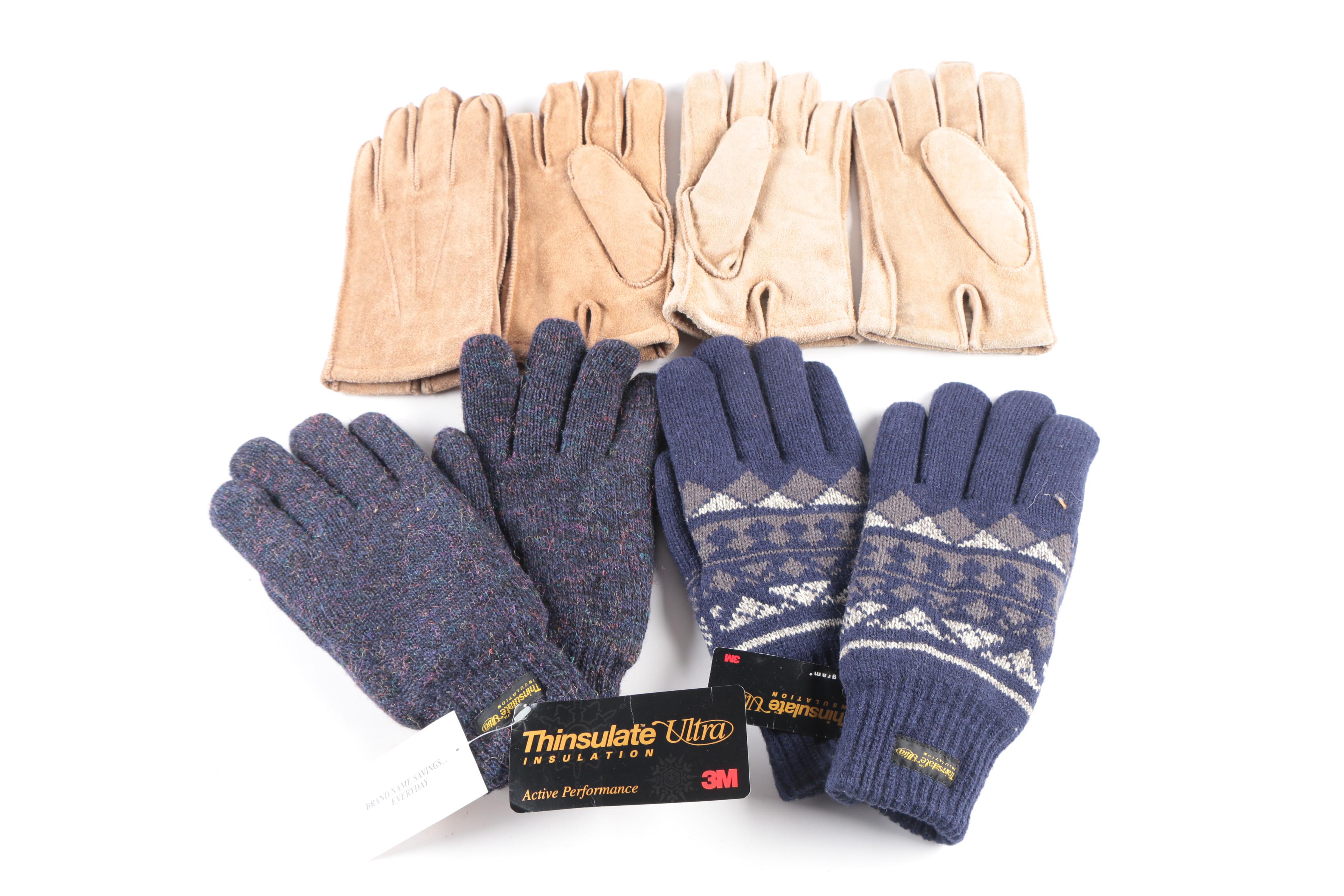 Men's Suede and Knit Glove Assortment