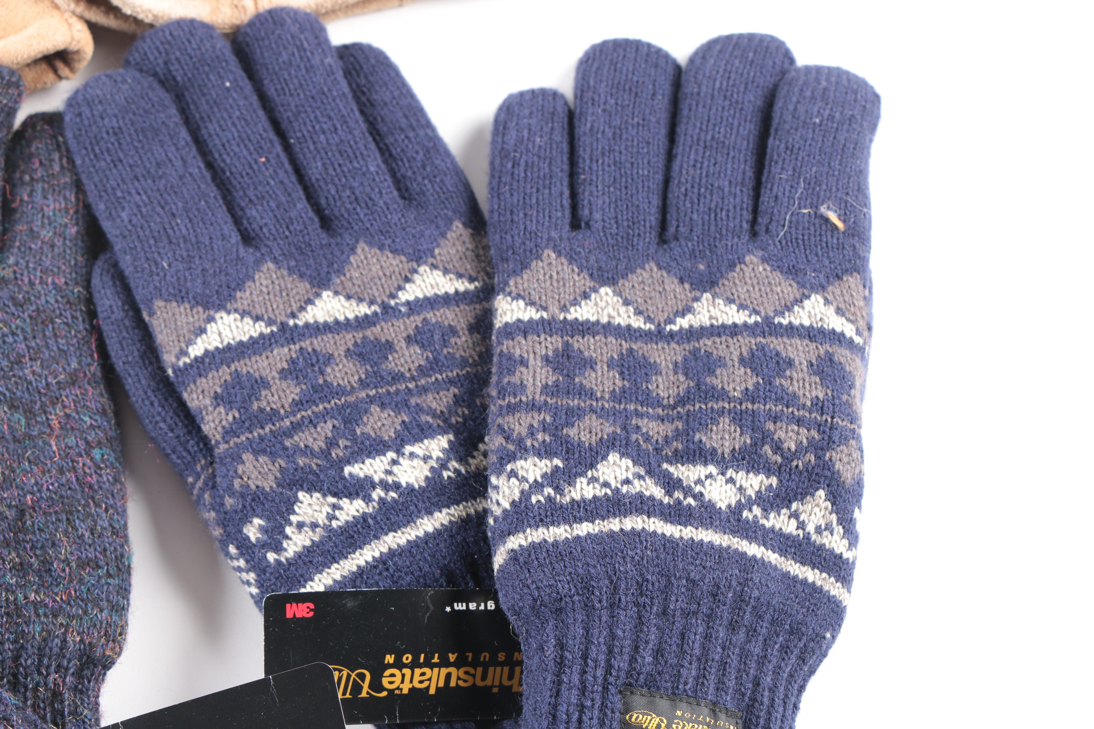Men's Suede and Knit Glove Assortment