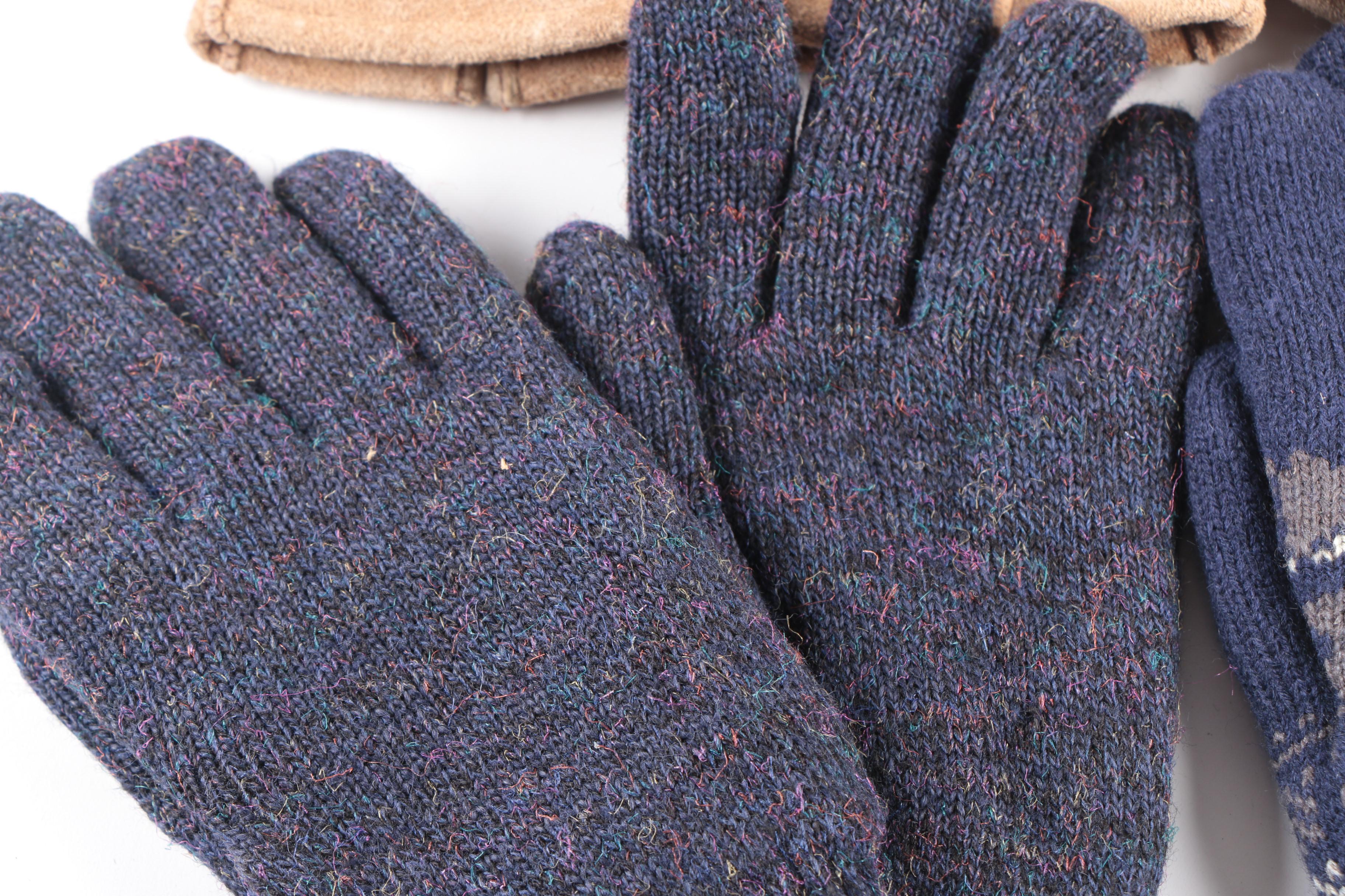 Men's Suede and Knit Glove Assortment