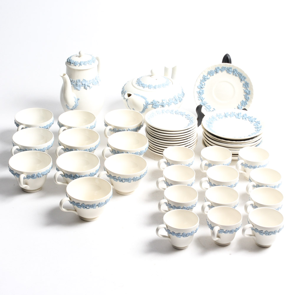 Wedgwood Embossed "Queensware" Coffee and Tea Service