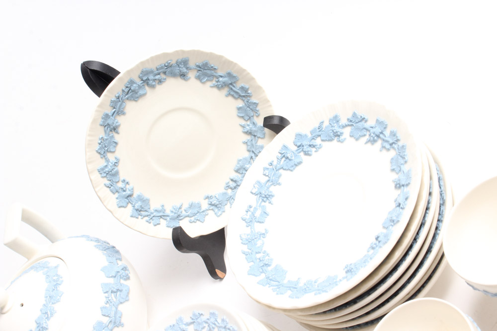 Wedgwood Embossed "Queensware" Coffee and Tea Service