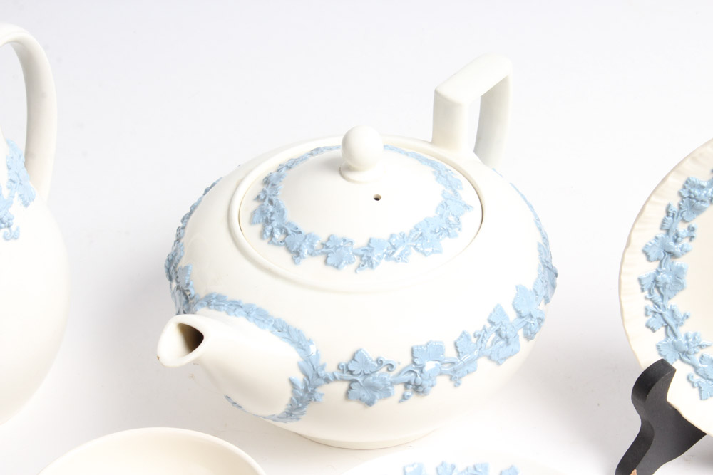 Wedgwood Embossed "Queensware" Coffee and Tea Service