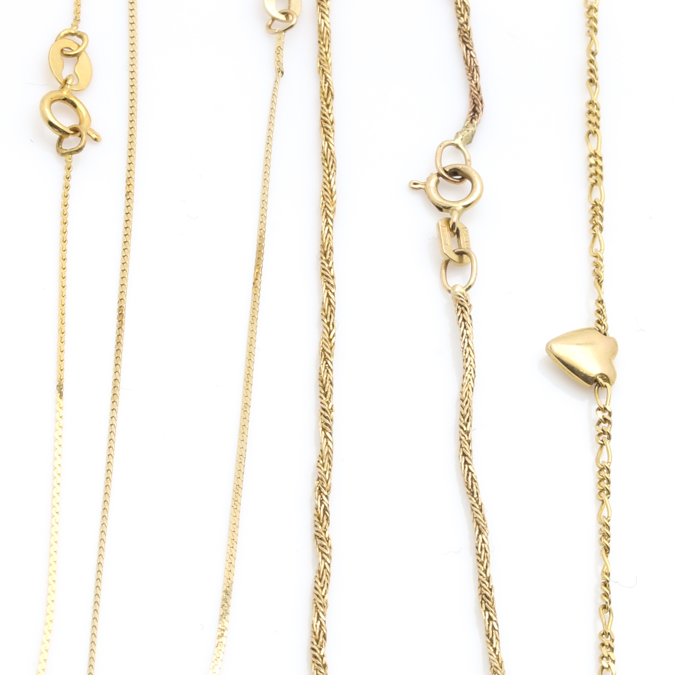 14K Yellow Gold Delicate Chain Bracelets