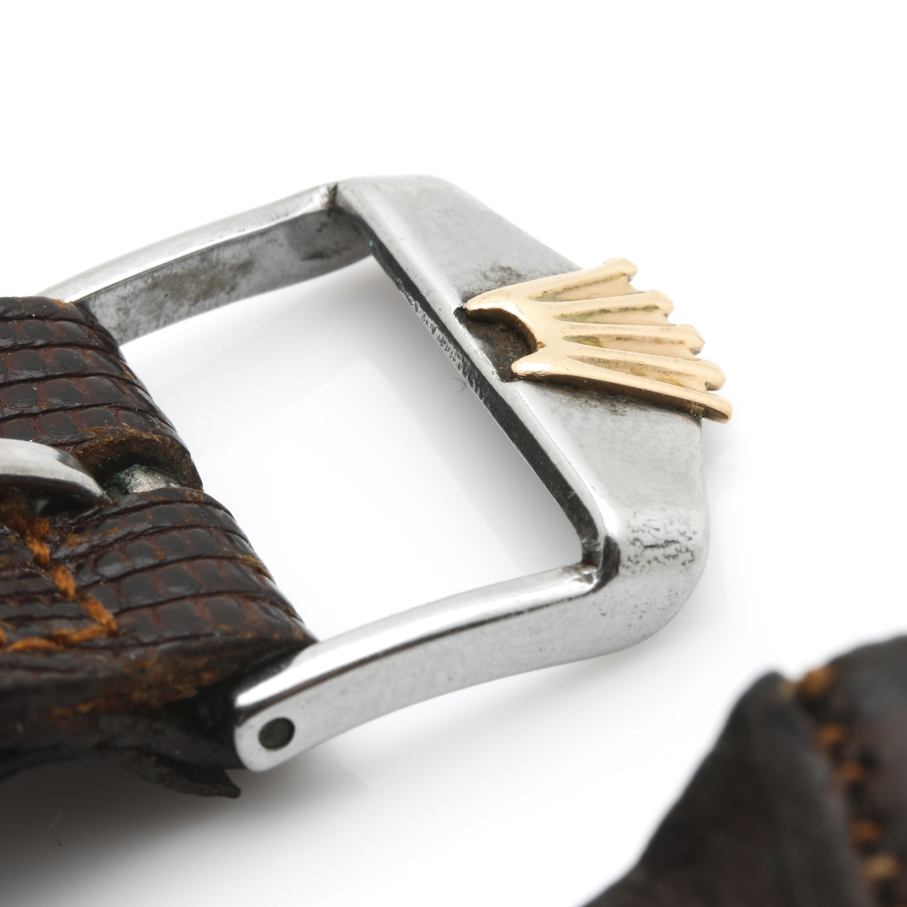 Vintage Rolex Watch Band with 14K Yellow Gold Emblem