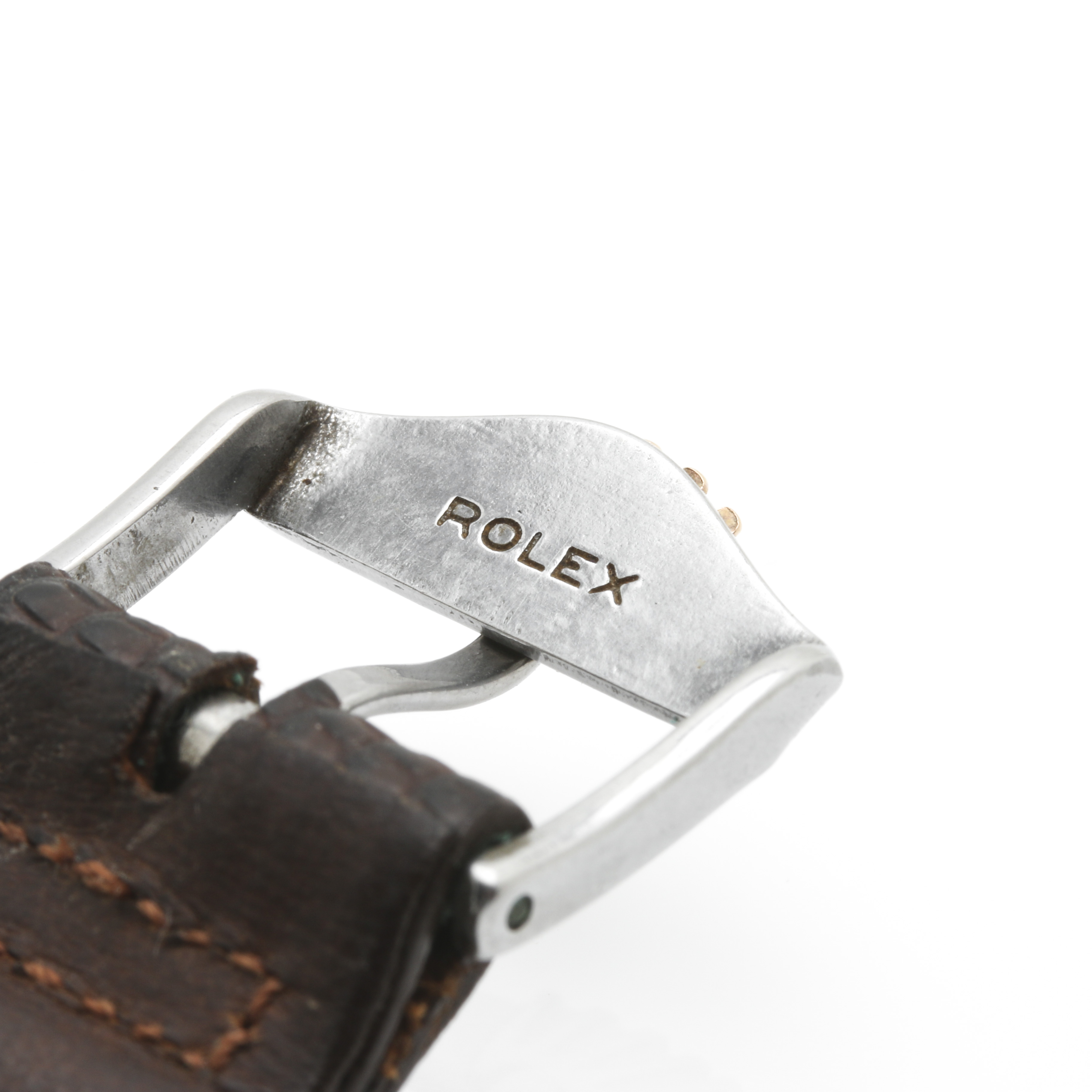 Vintage Rolex Watch Band with 14K Yellow Gold Emblem
