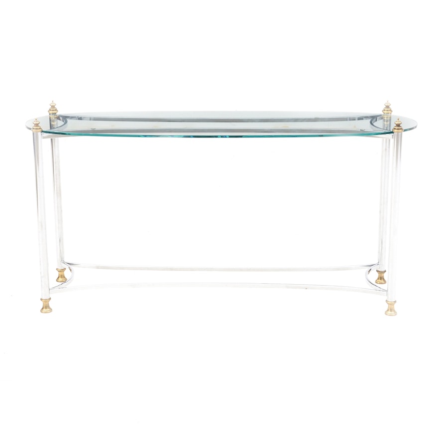 Glass Top Console Table