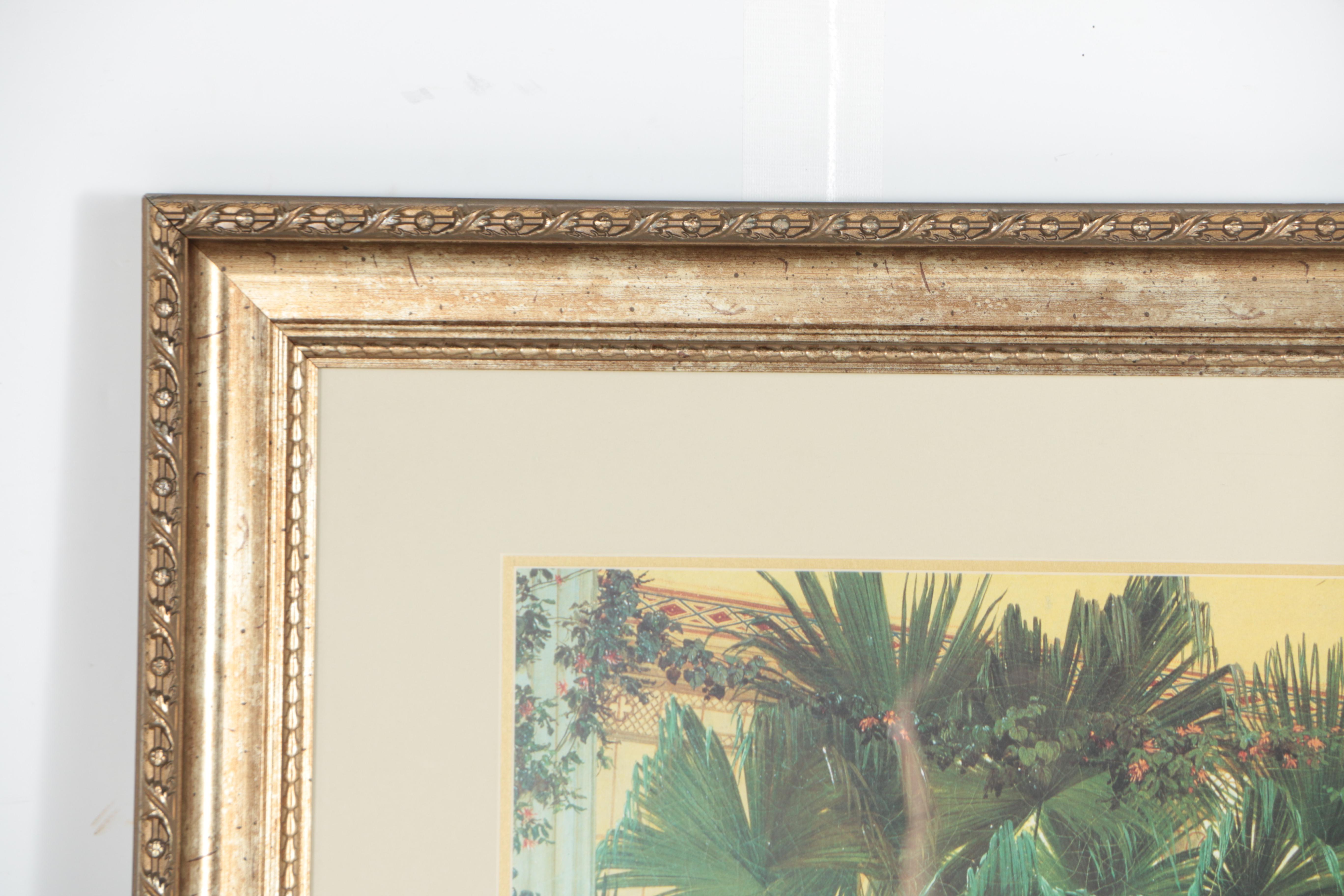 After Carl Blechen Offset Lithograph "Interior of the Palm House"