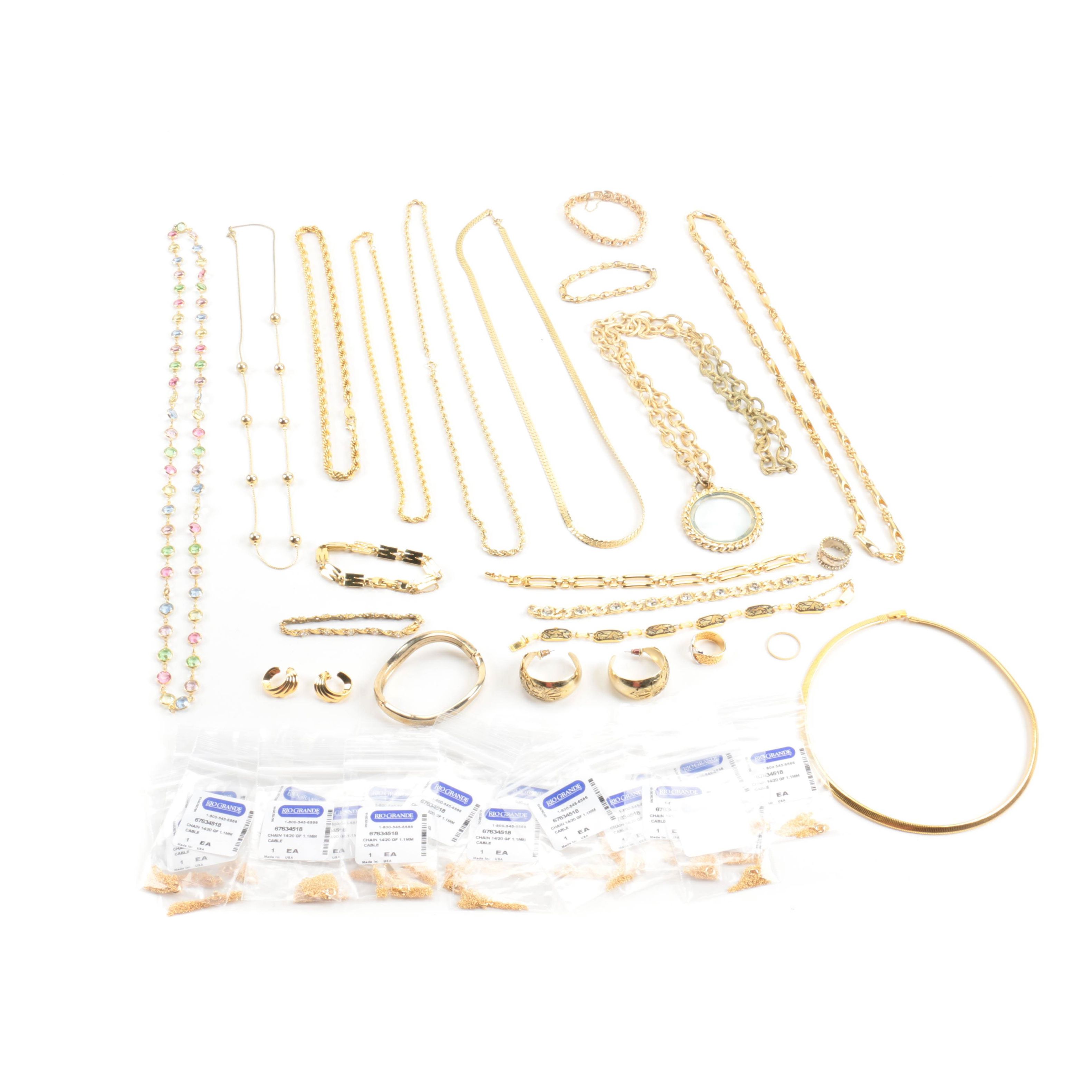 Gold Filled and Gold Tone Costume Jewelry