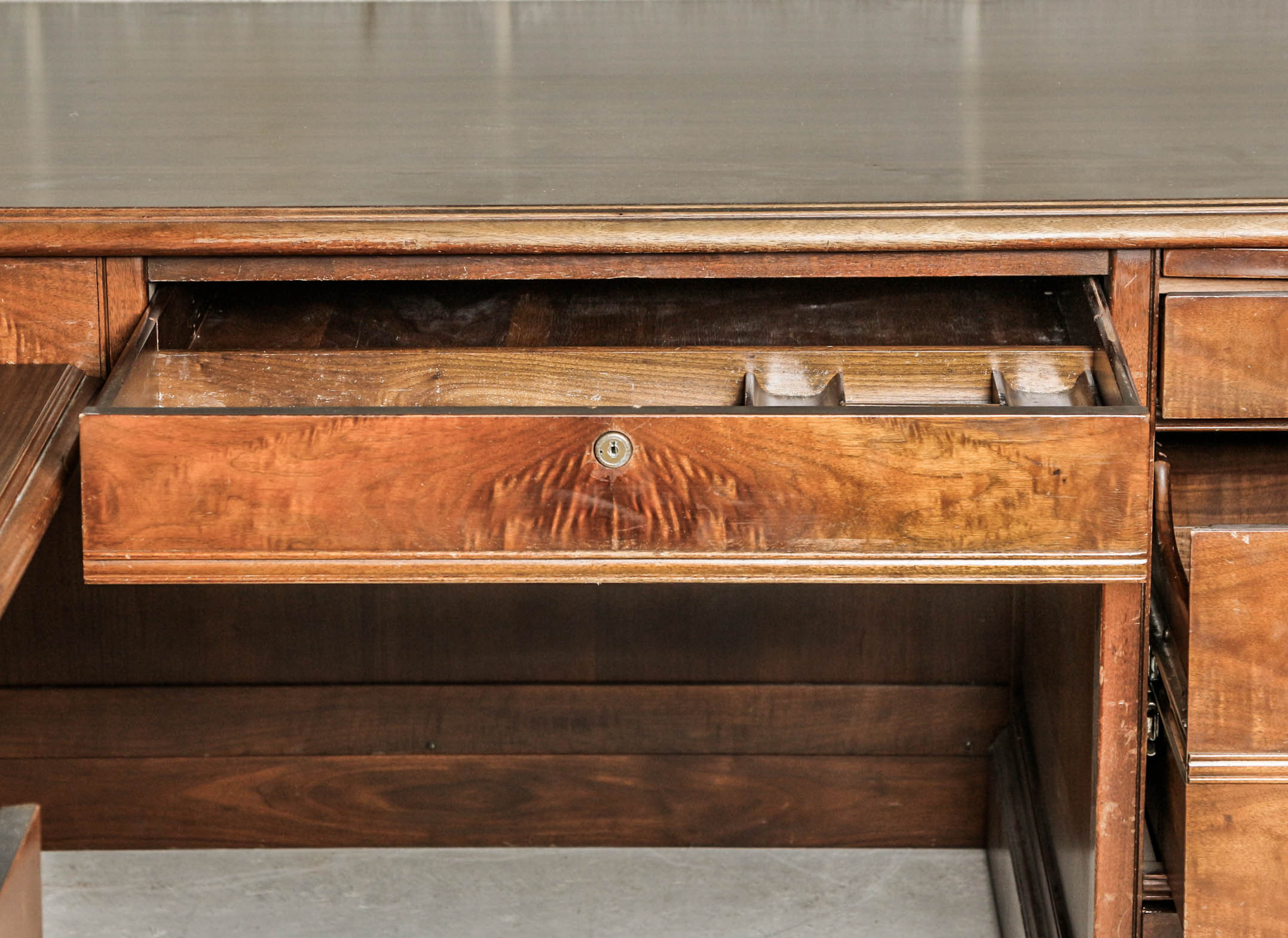 Vintage Executive Style L-Shaped Desk