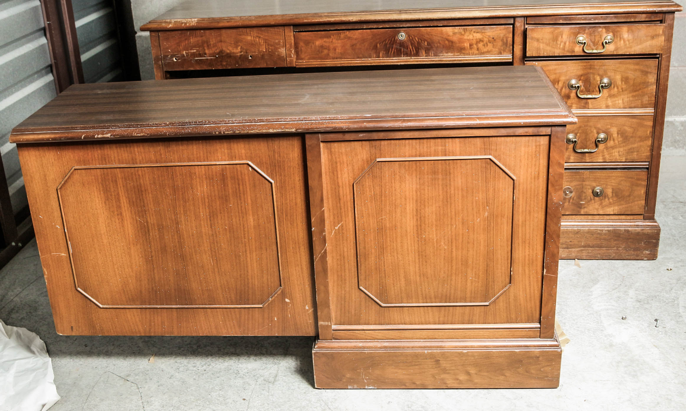 Vintage Executive Style L-Shaped Desk
