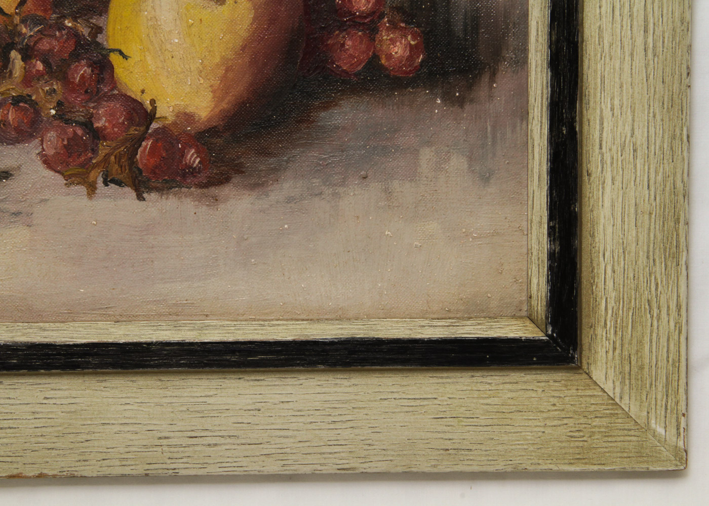 Vintage Oil Painting on Academy Board of Still Life Fruit Arrangement