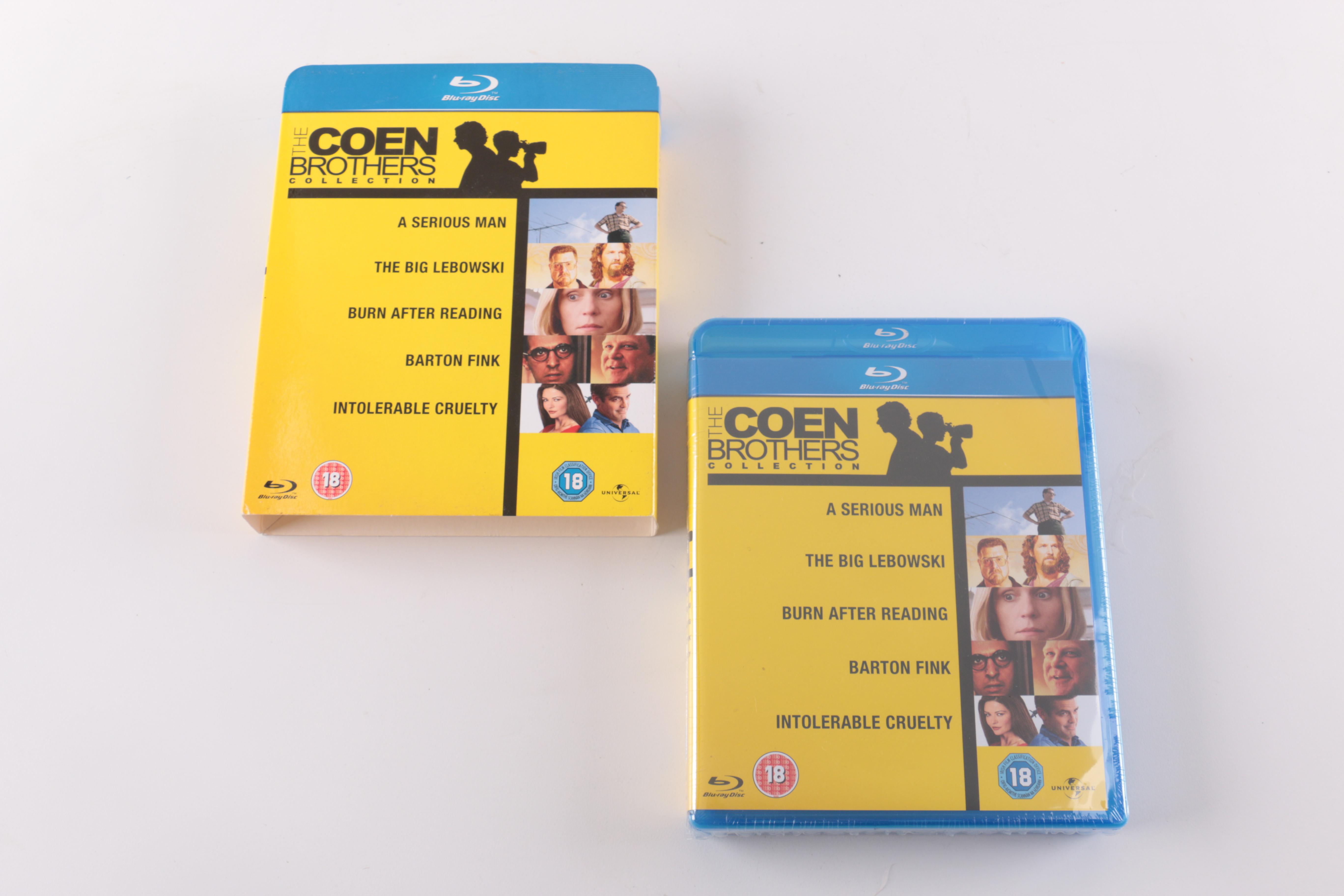 Collection of Coen Brothers Films on DVD and Blu-Ray