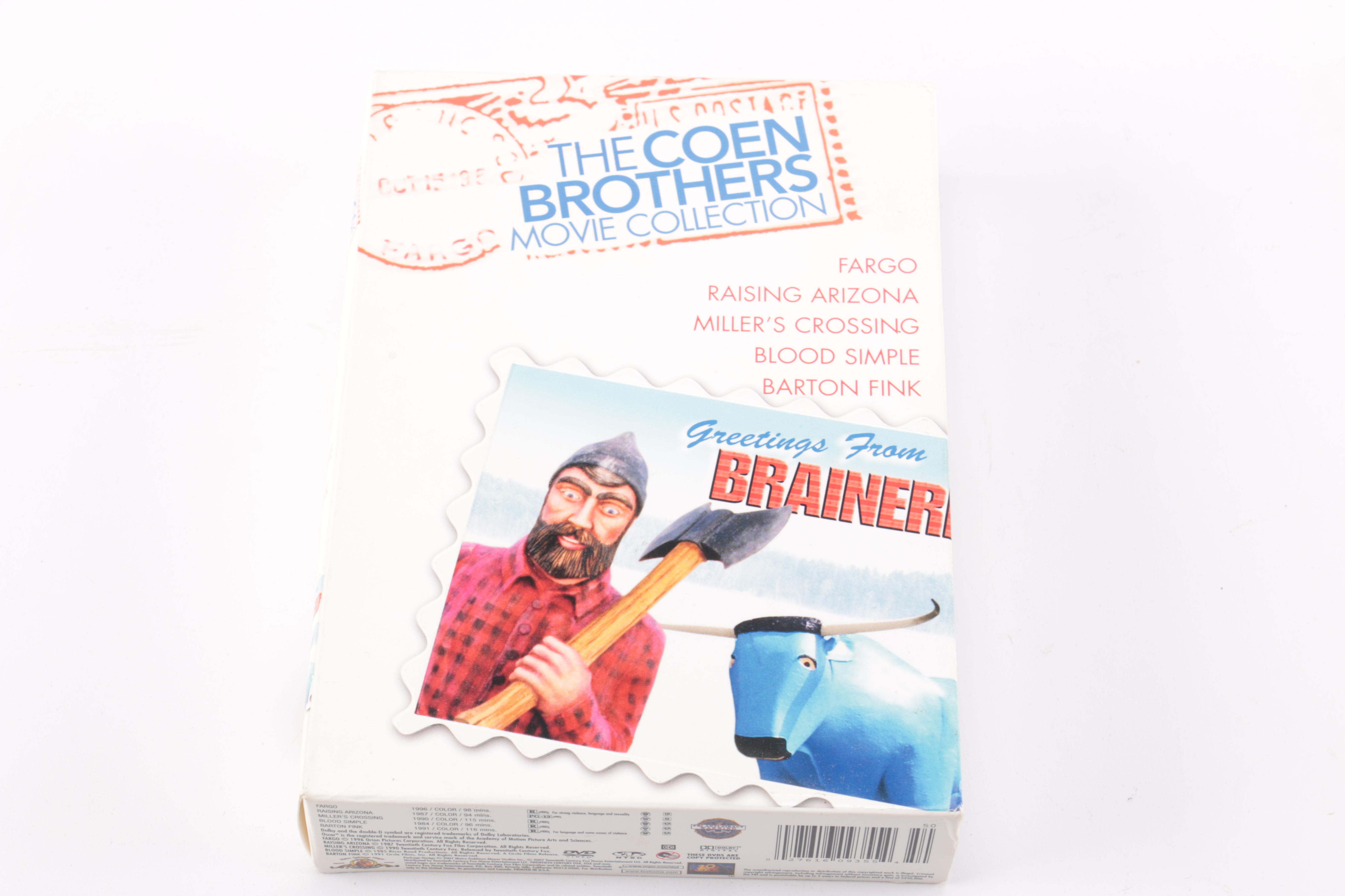 Collection of Coen Brothers Films on DVD and Blu-Ray