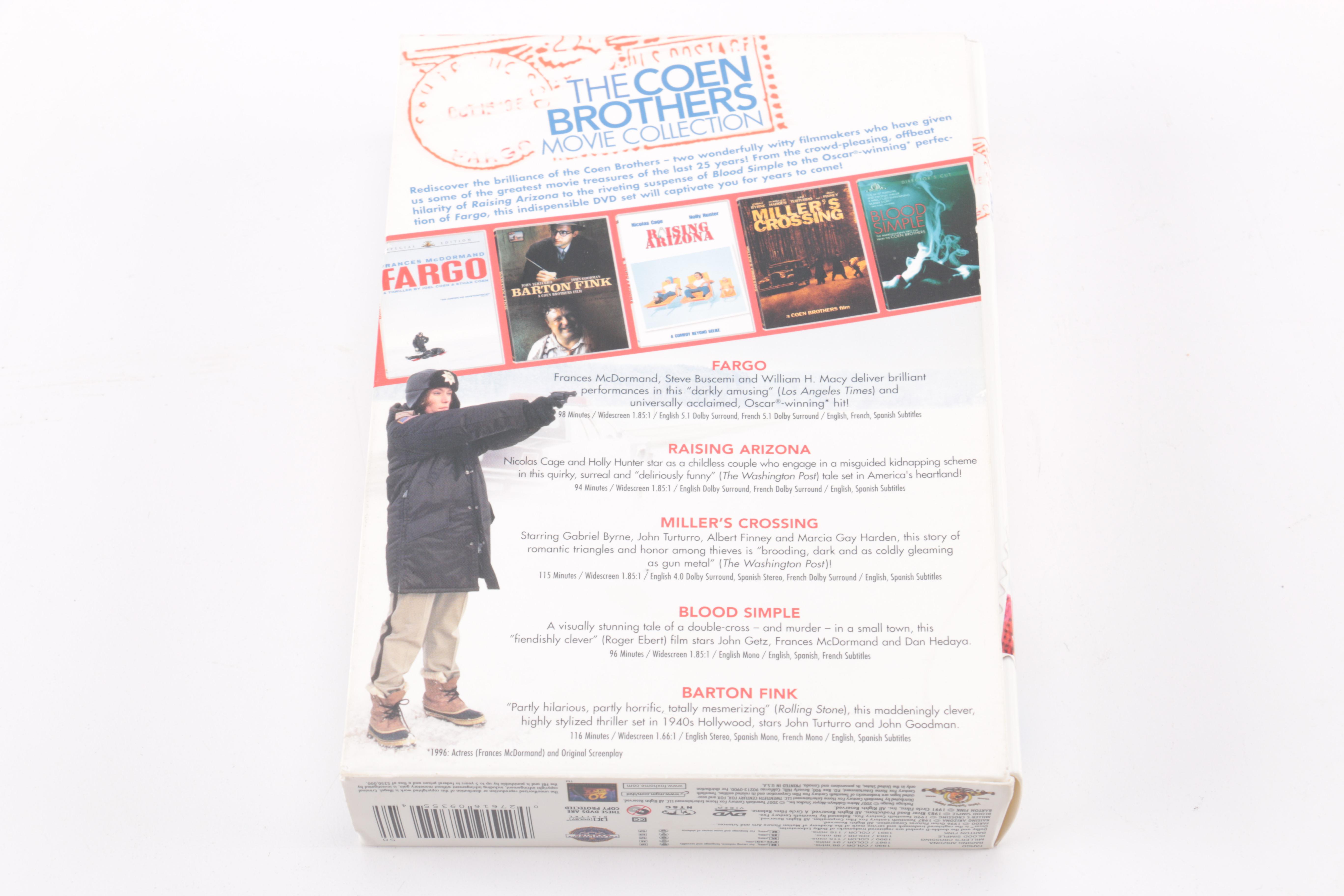 Collection of Coen Brothers Films on DVD and Blu-Ray