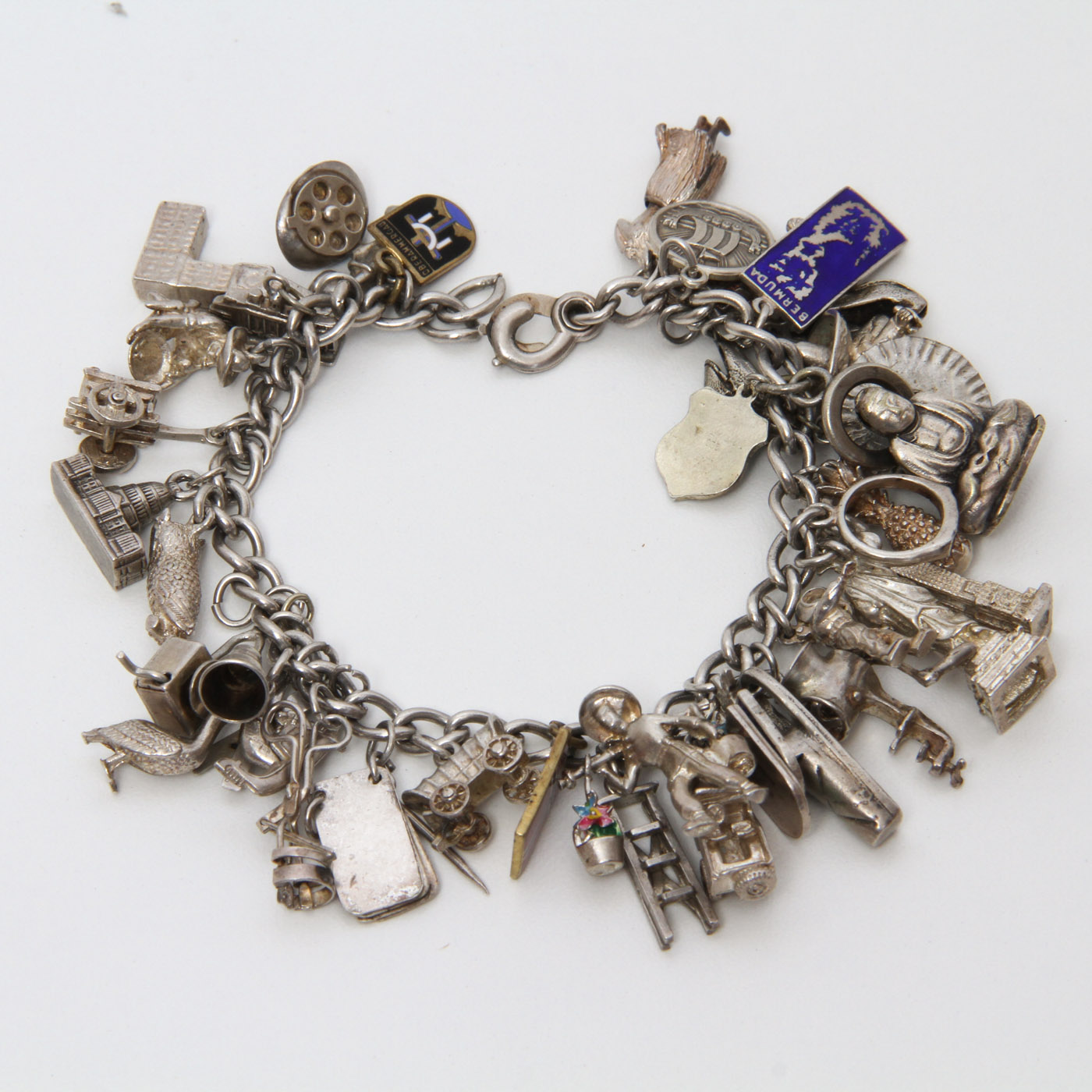 Vintage Sterling Silver Charm Bracelet